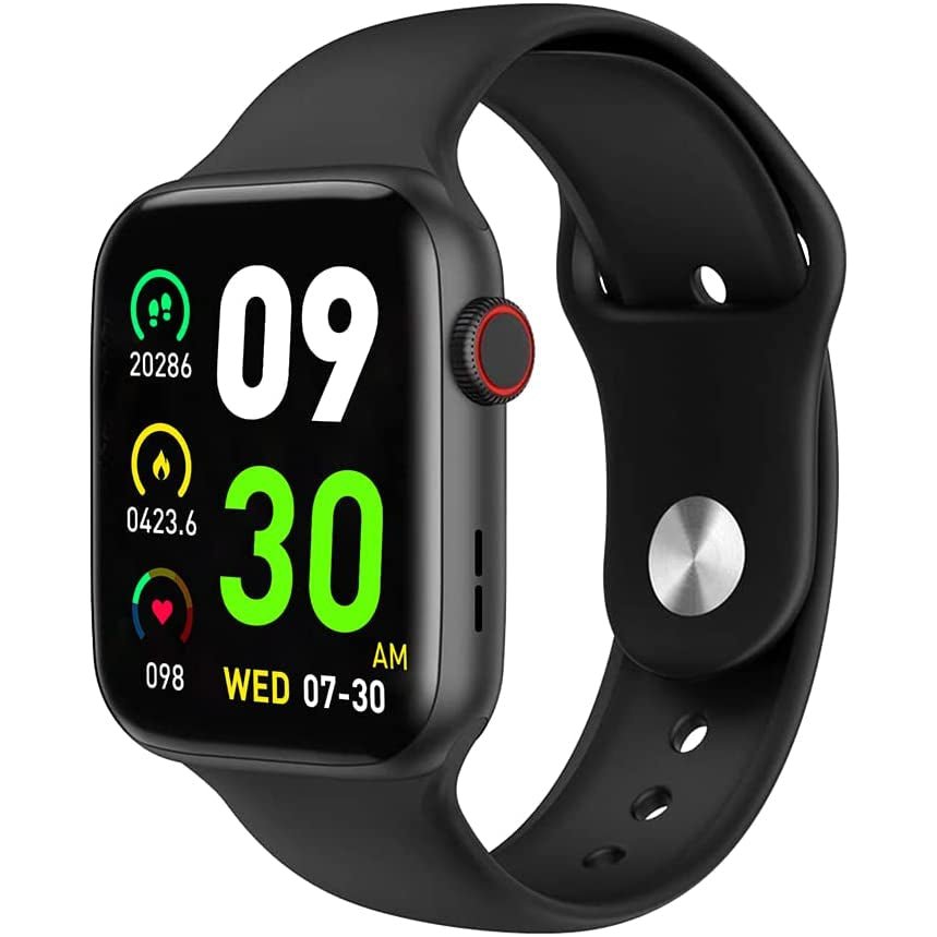 Mycandy Smartwatch With Body Temp Heart Bp Steps Sleep Tracking - Black