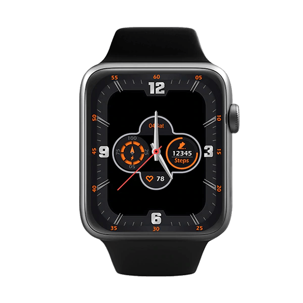 Mycandy Smartwatch With Body Temp Heart Bp Steps Sleep Tracking - Black