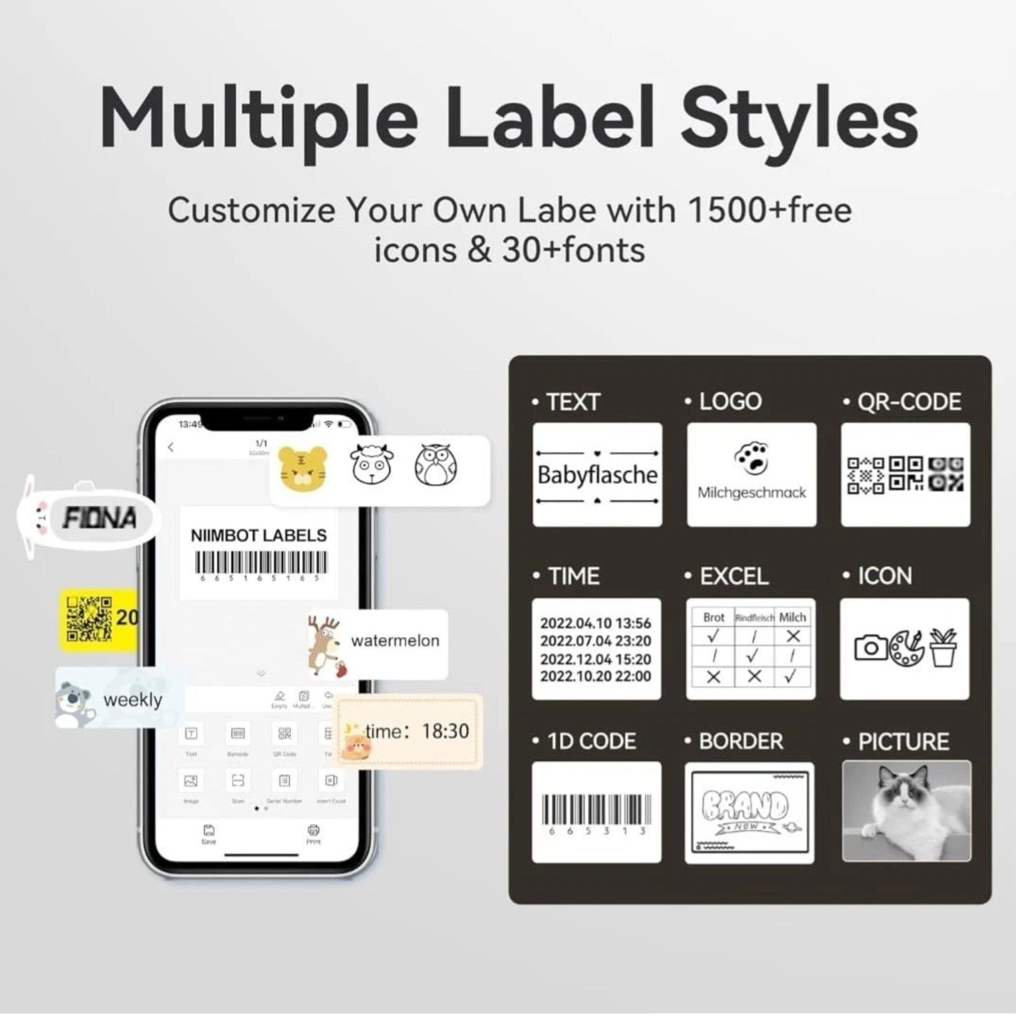 NIIMBOT B1 Label Maker Bluetooth Portable Label Printer