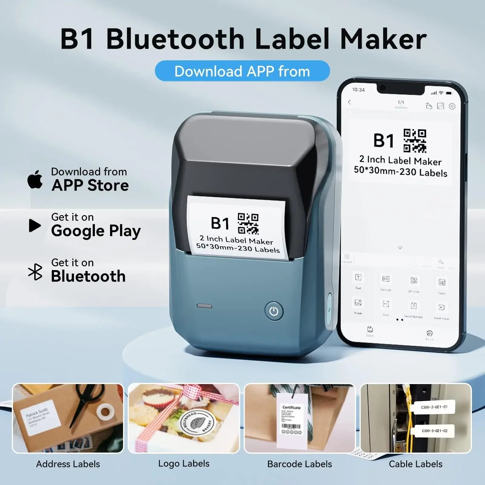 NIIMBOT B1 Smart Label Printer
