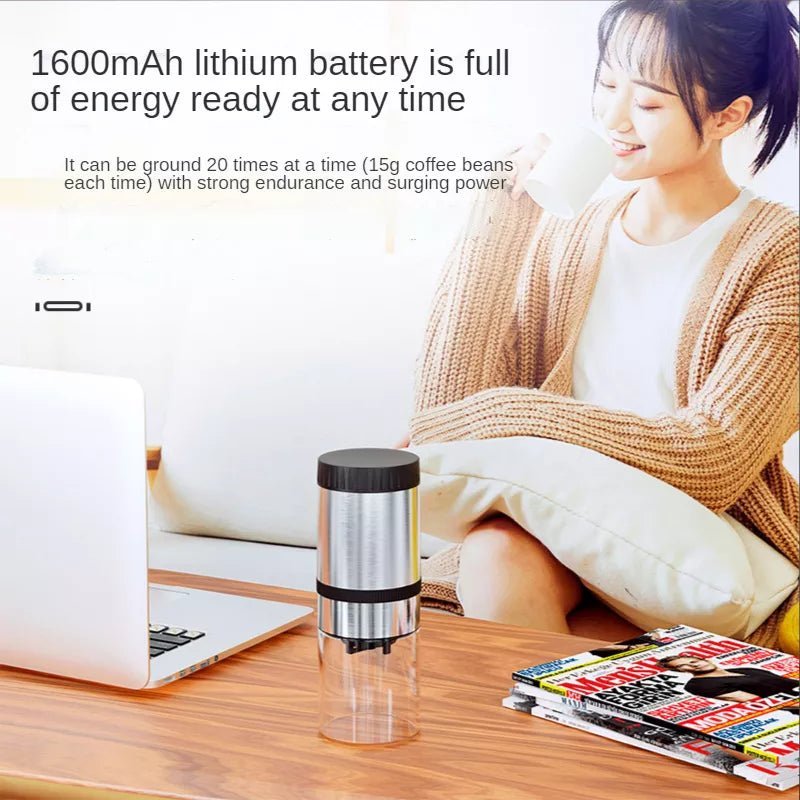 Omega Korea 1 Portable Electric Coffee Grinder | USB Rechargeable Travel Coffee Machine