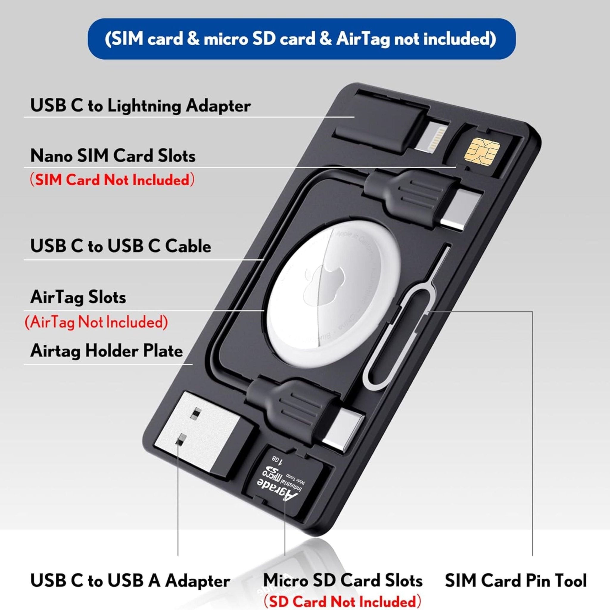 PZOZ All in One Sim Adapter Set - Brown