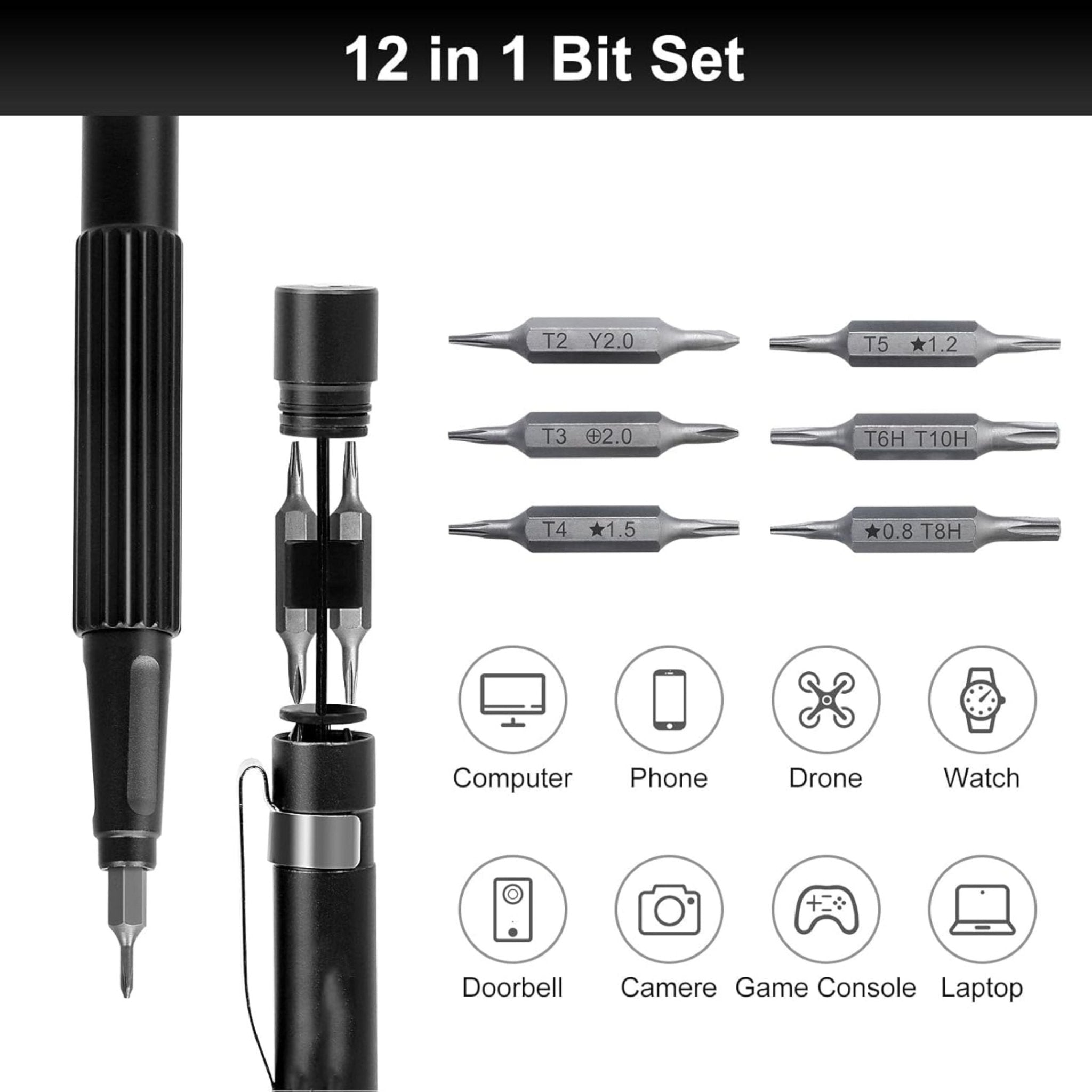 Pen Type Screwdriver 13 IN 1 - Black