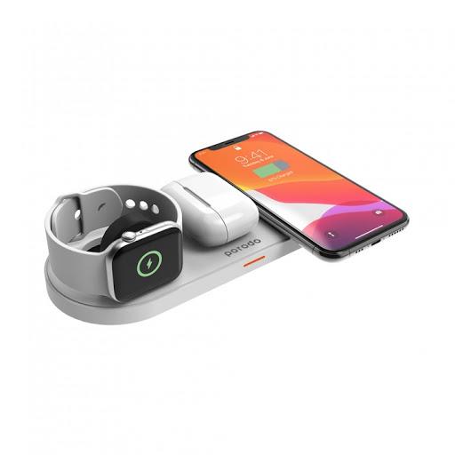 Porodo 4 In 1 Slim Charging Base Dual Wireless Charging Pads