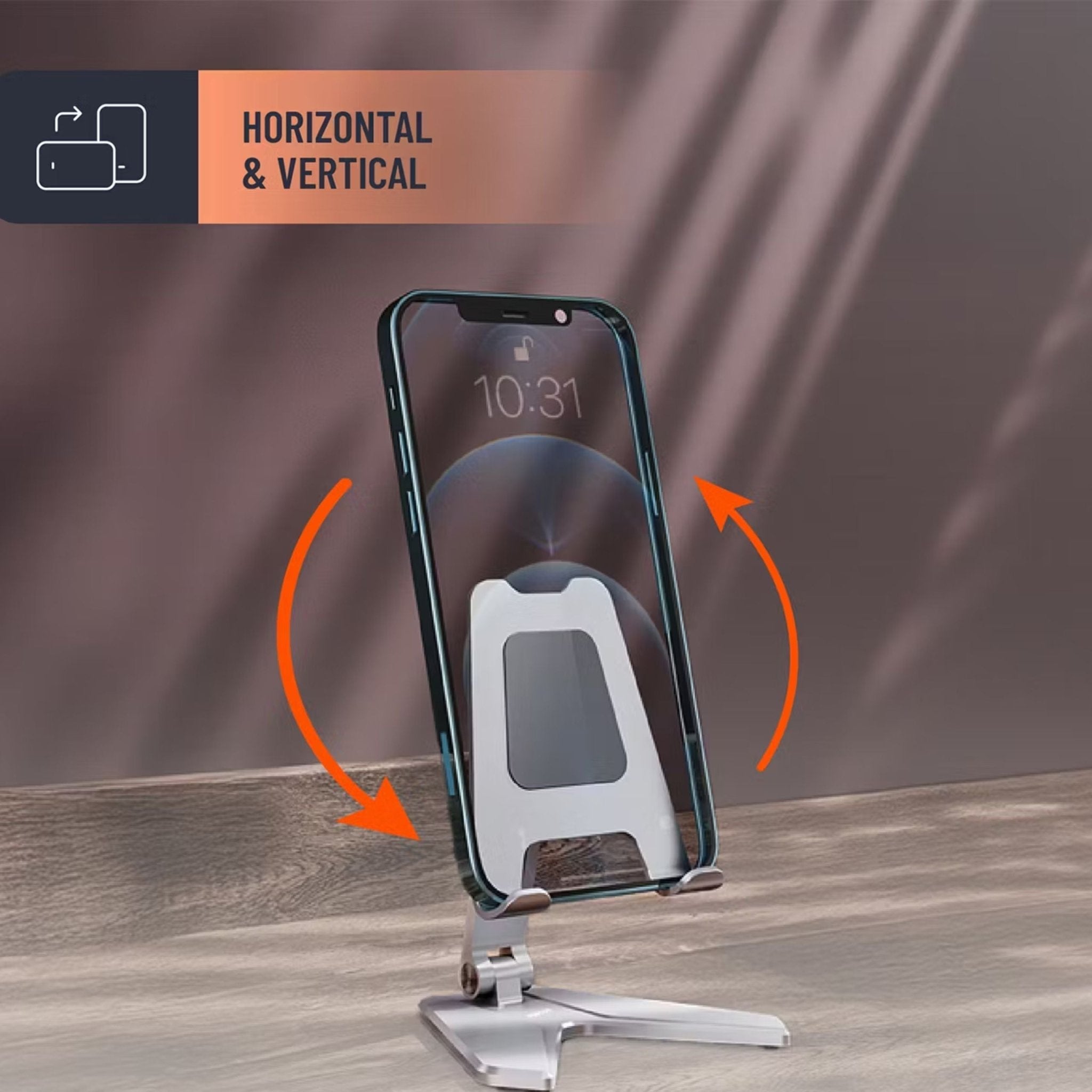Porodo Folding Mobile Stand HS21 - Silver