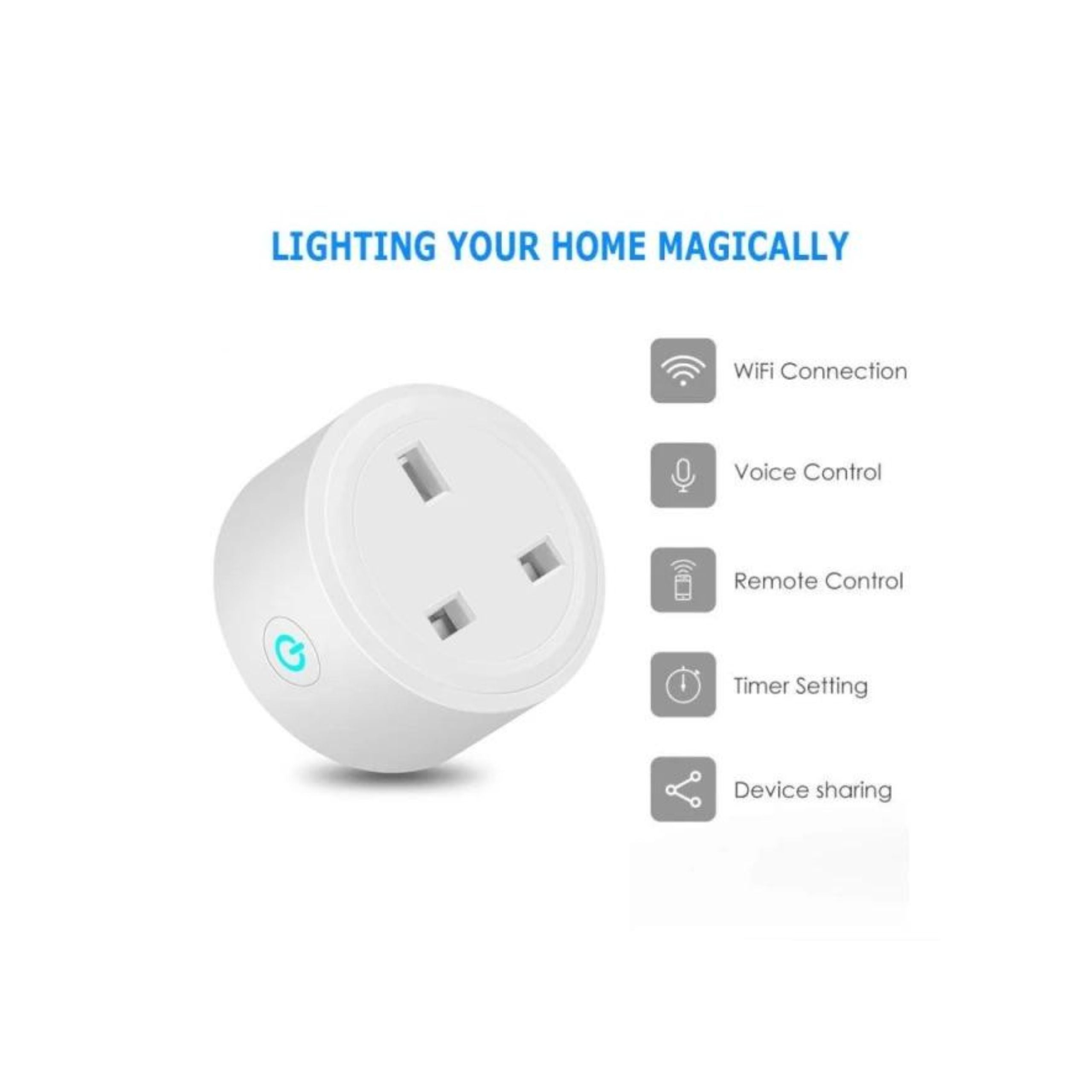 Porodo Lifestyle Dual Smart Wifi i Plug UK16A - White