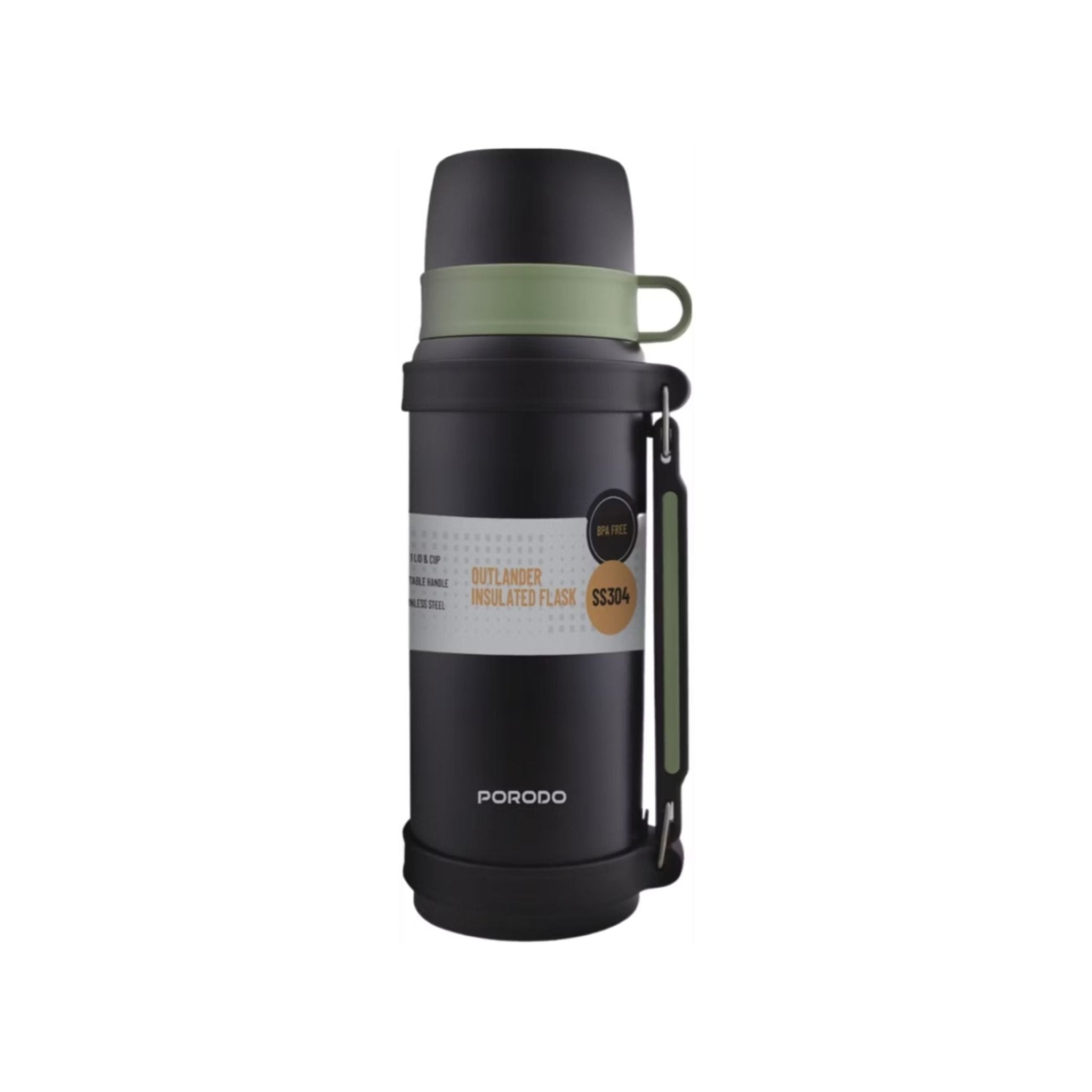 Porodo Lifestyle Outlander Insulation Flask 1.8L - Black