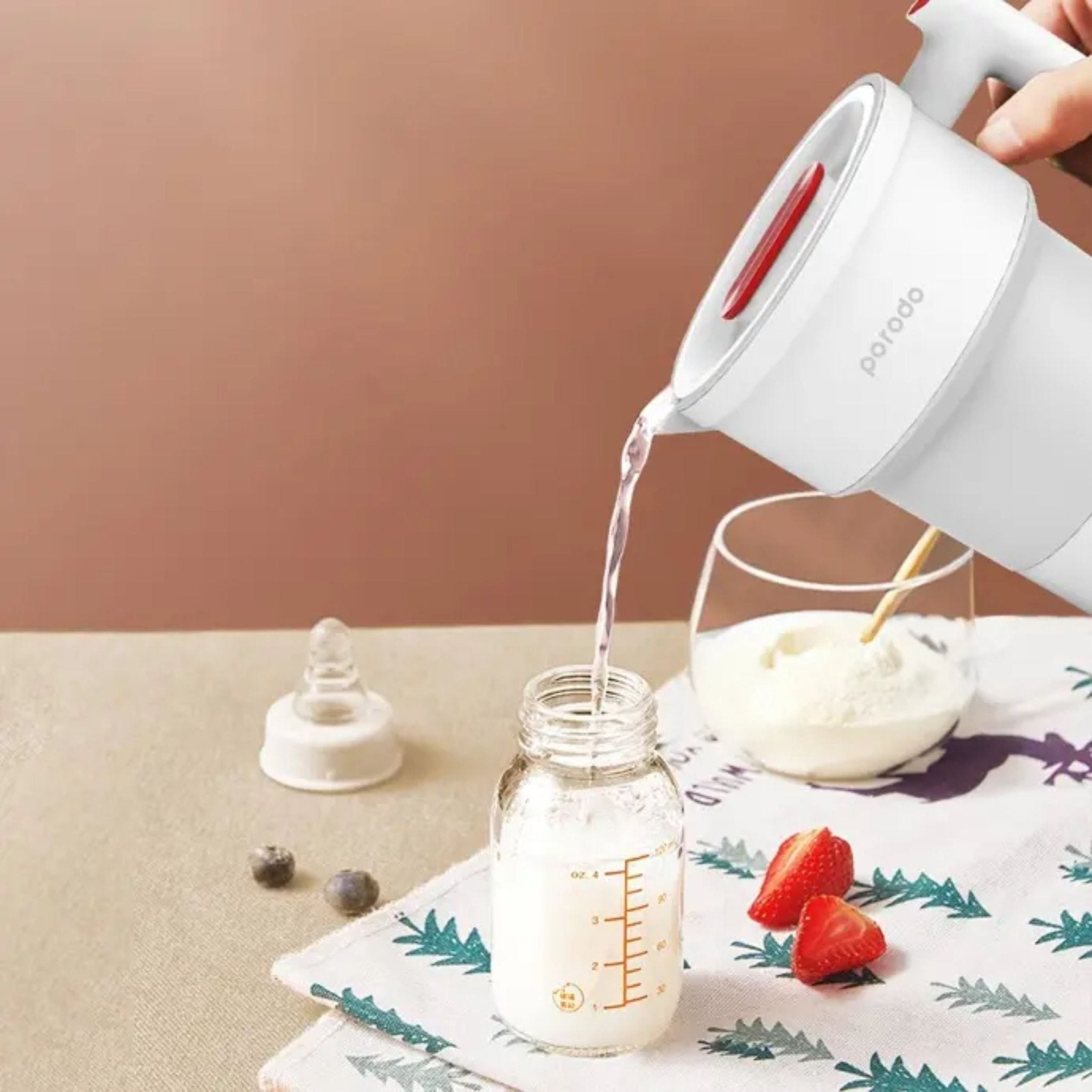 Porodo Lifestyle Portable Folding Electric Kettle - White