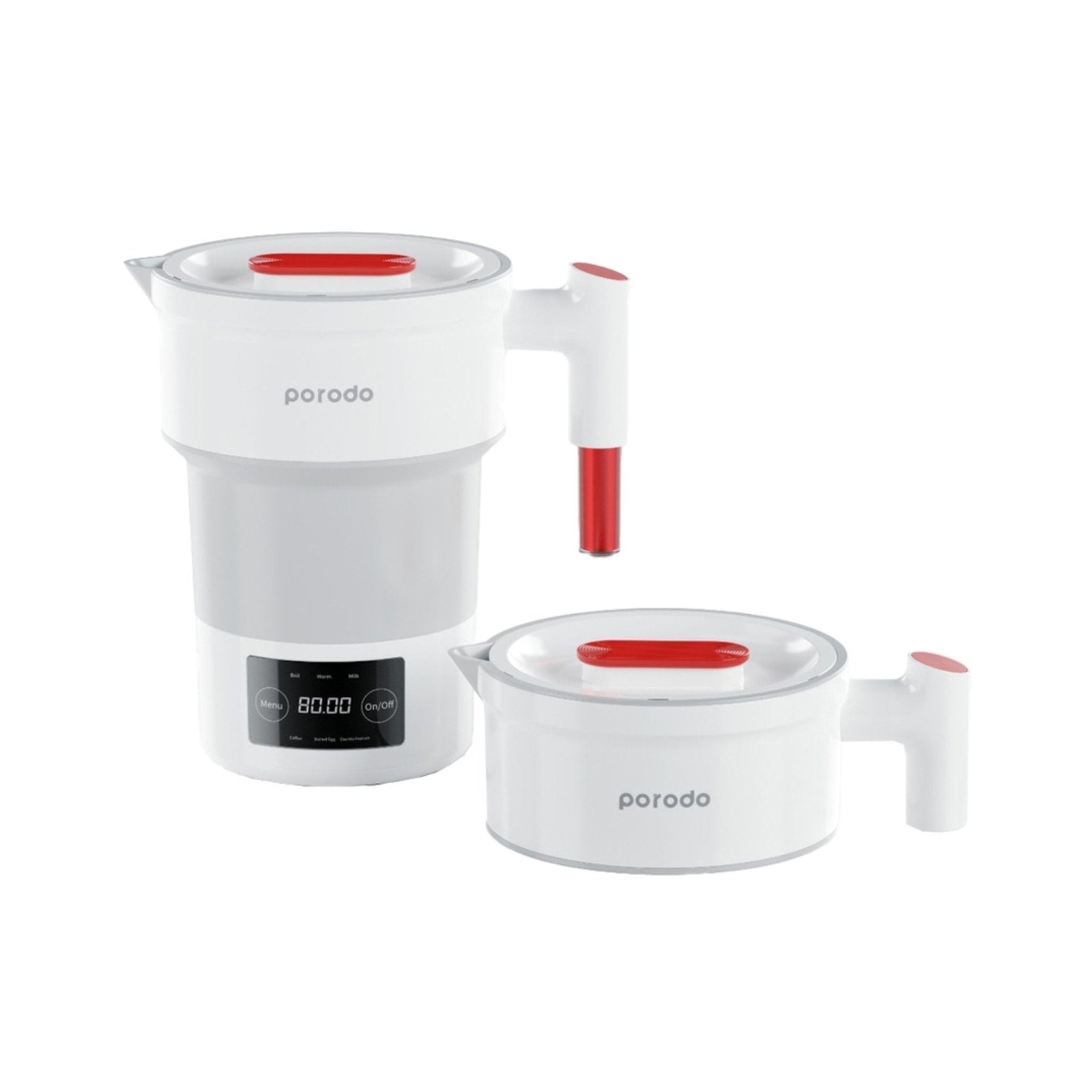 Porodo Lifestyle Portable Folding Electric Kettle - White