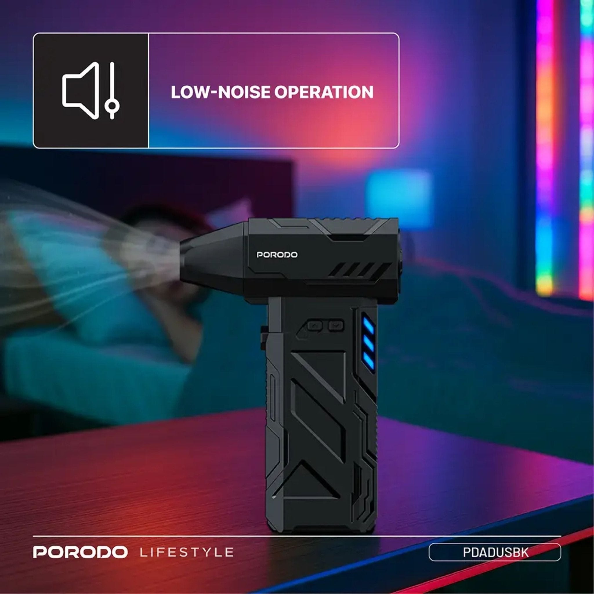 Porodo Lifestyle Turboblast Portable Air Blower - Black