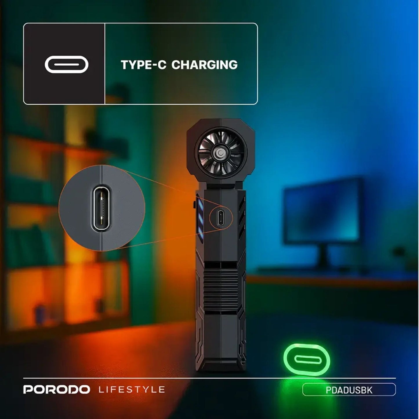 Porodo Lifestyle Turboblast Portable Air Blower - Black