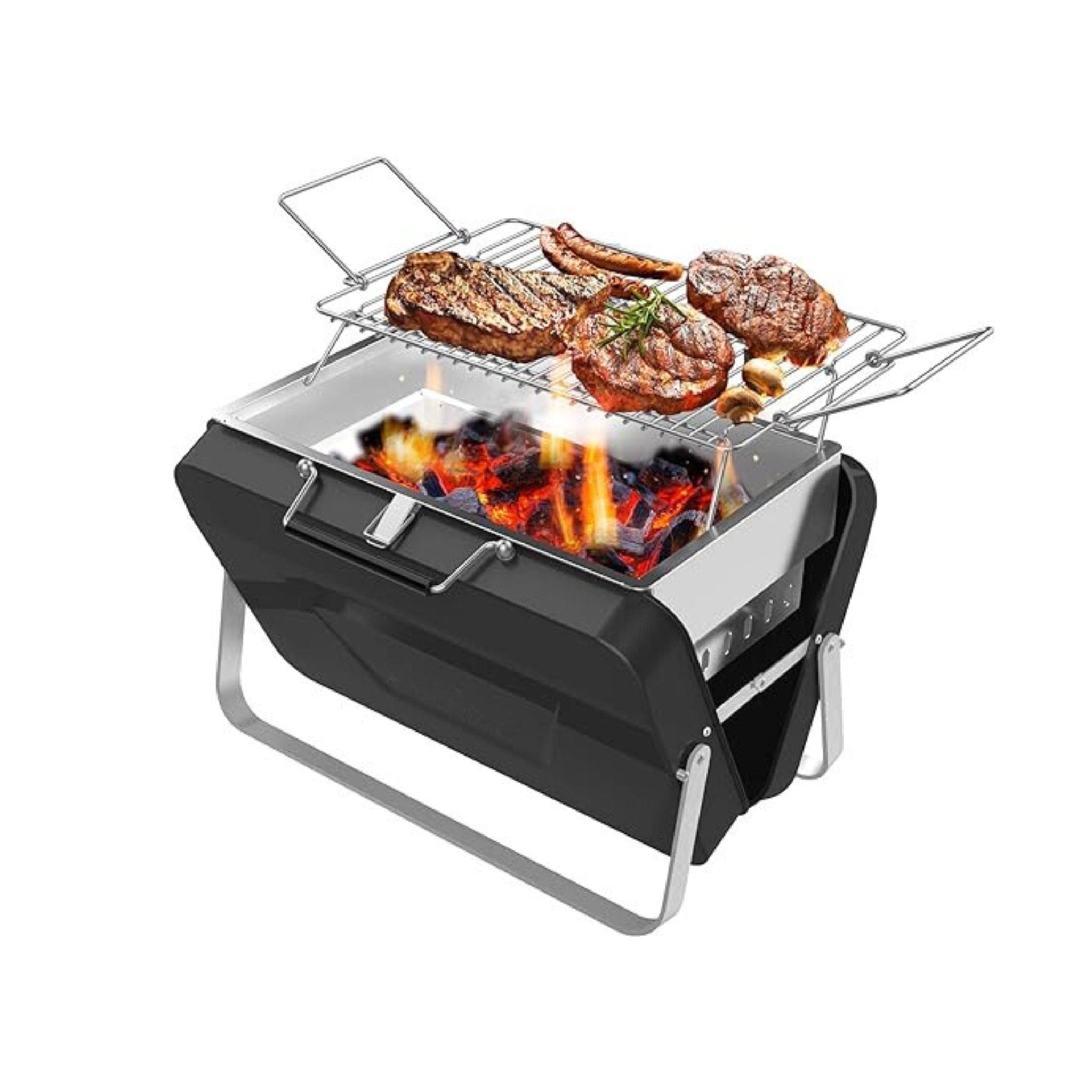 Portable Charcoal BBQ Grill - Black
