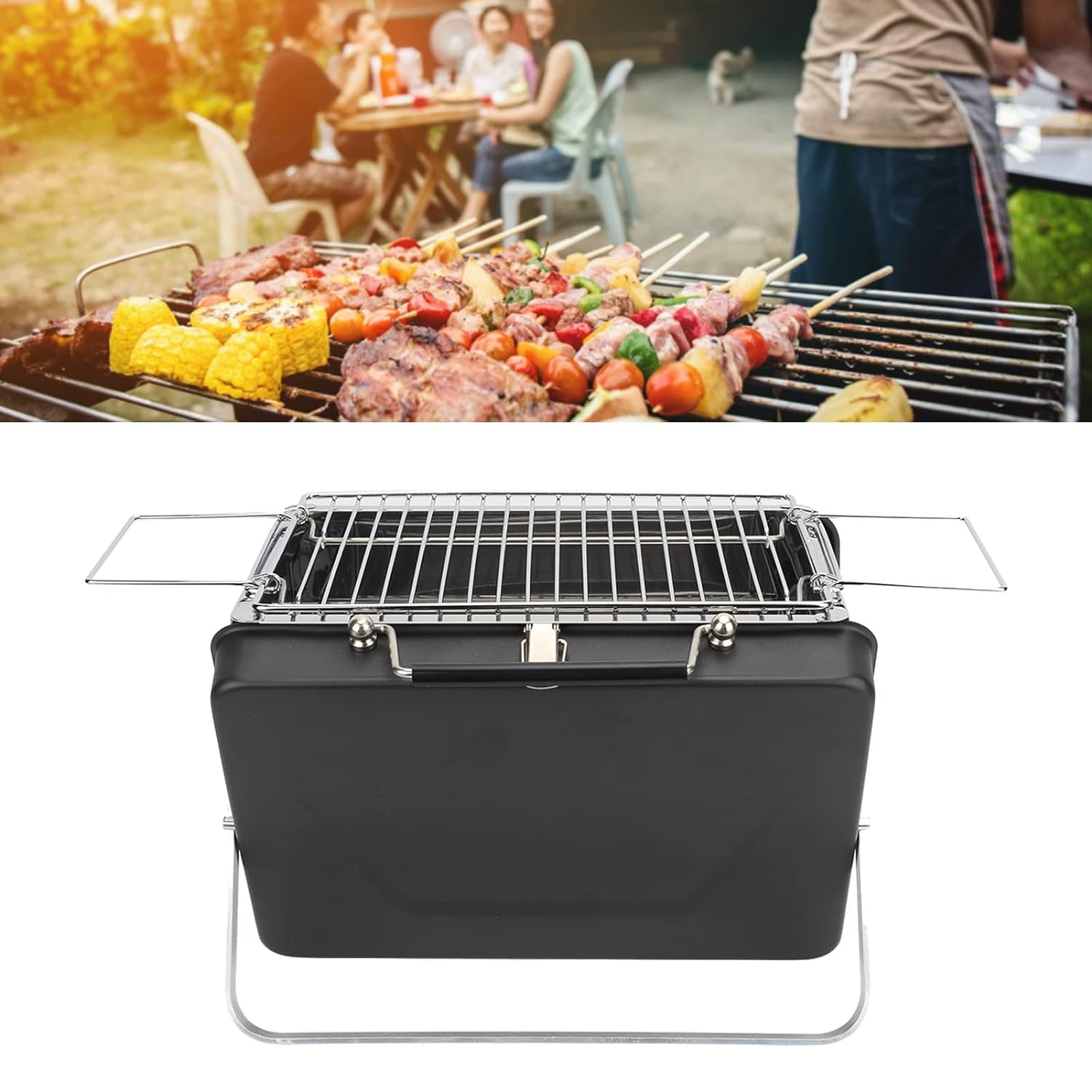 Portable Charcoal BBQ Grill - Black
