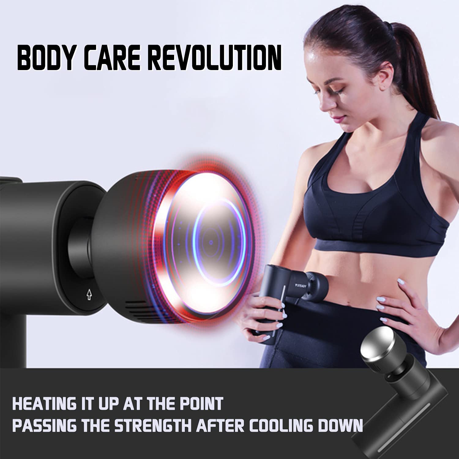 Portable Cold And Hot Massage Device HXR-B025 - Black