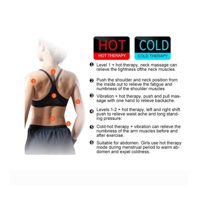 Portable Cold And Hot Massage Device HXR-B025 - Black