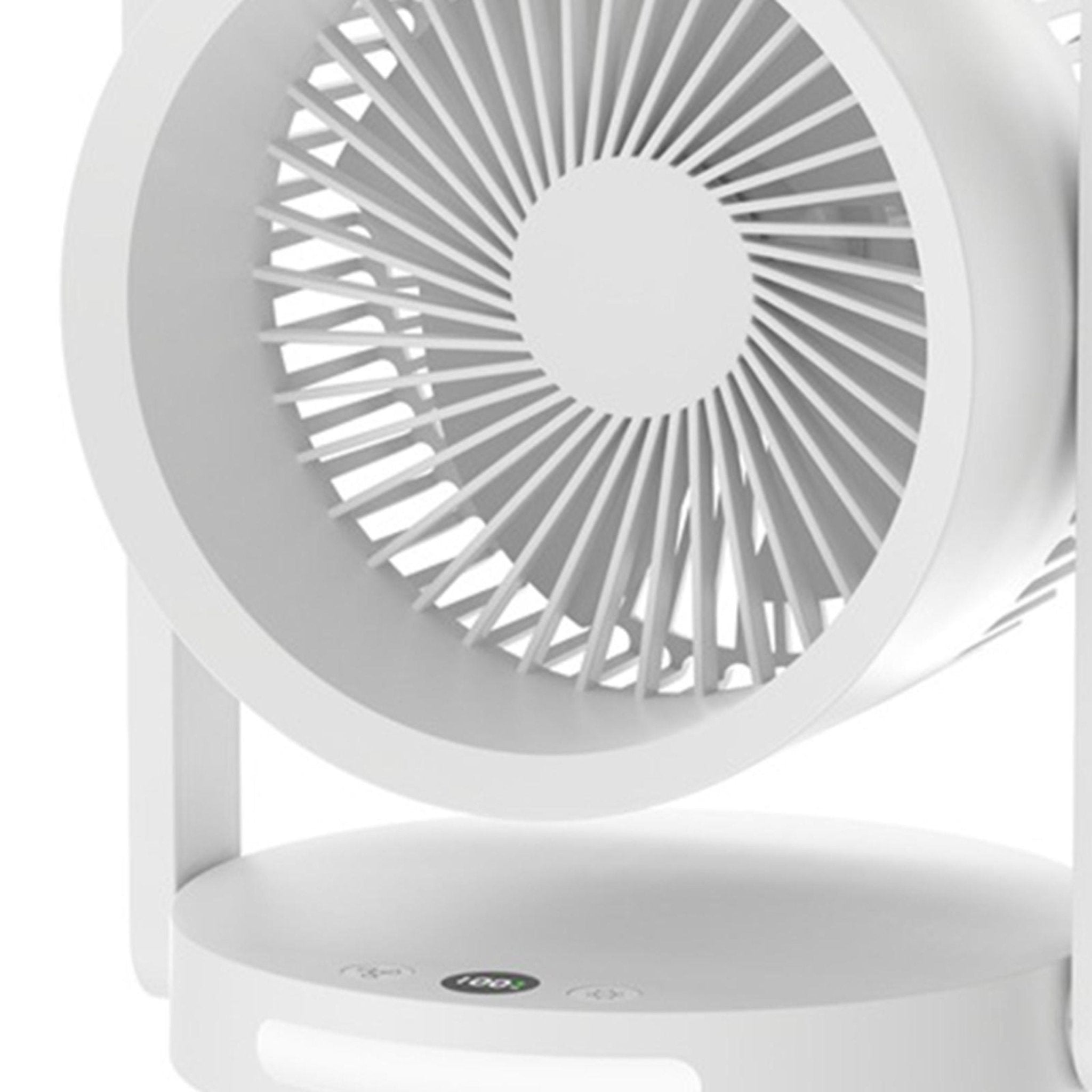 Portable Desk Fan with Built-in Light 3600 mAh 4 Speeds
