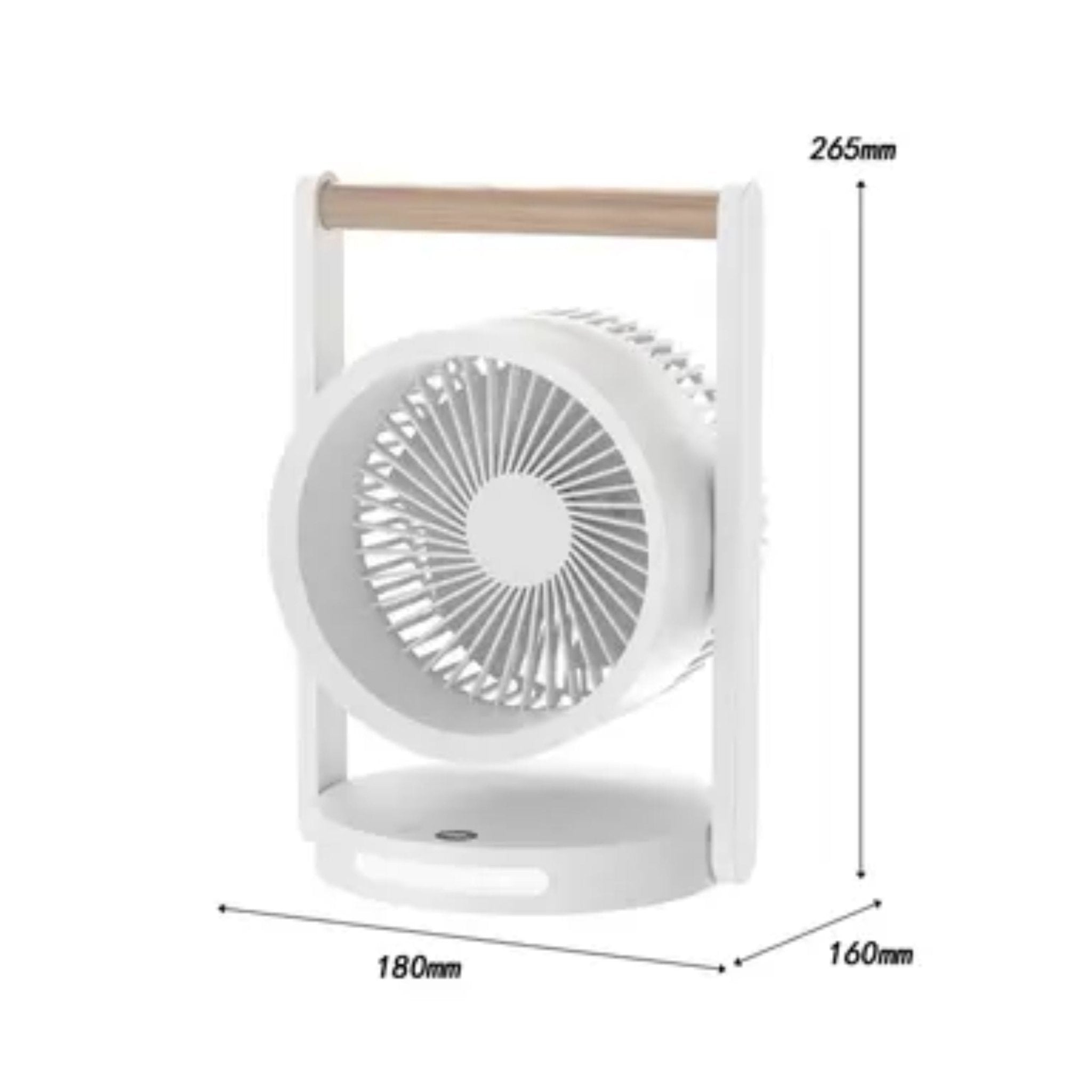 Portable Desk Fan with Built-in Light 3600 mAh 4 Speeds