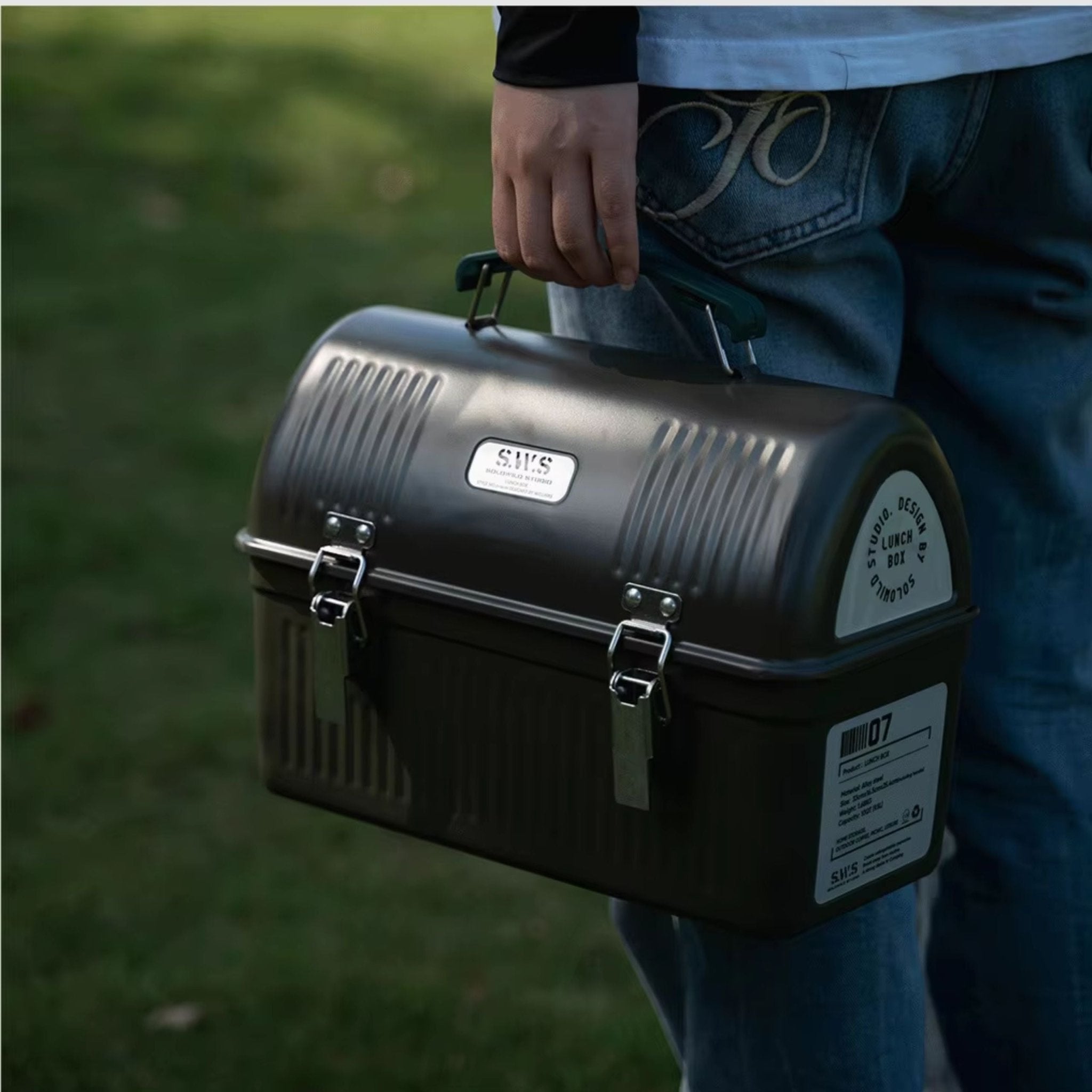 Portable Metal Storage Box Camping & Picnic With all Accessories