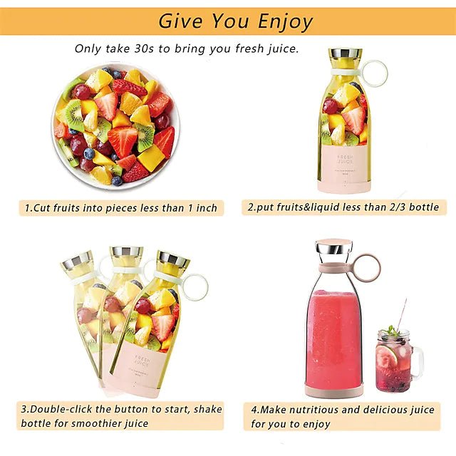 Portable Mini Juicer A-578 - Pink