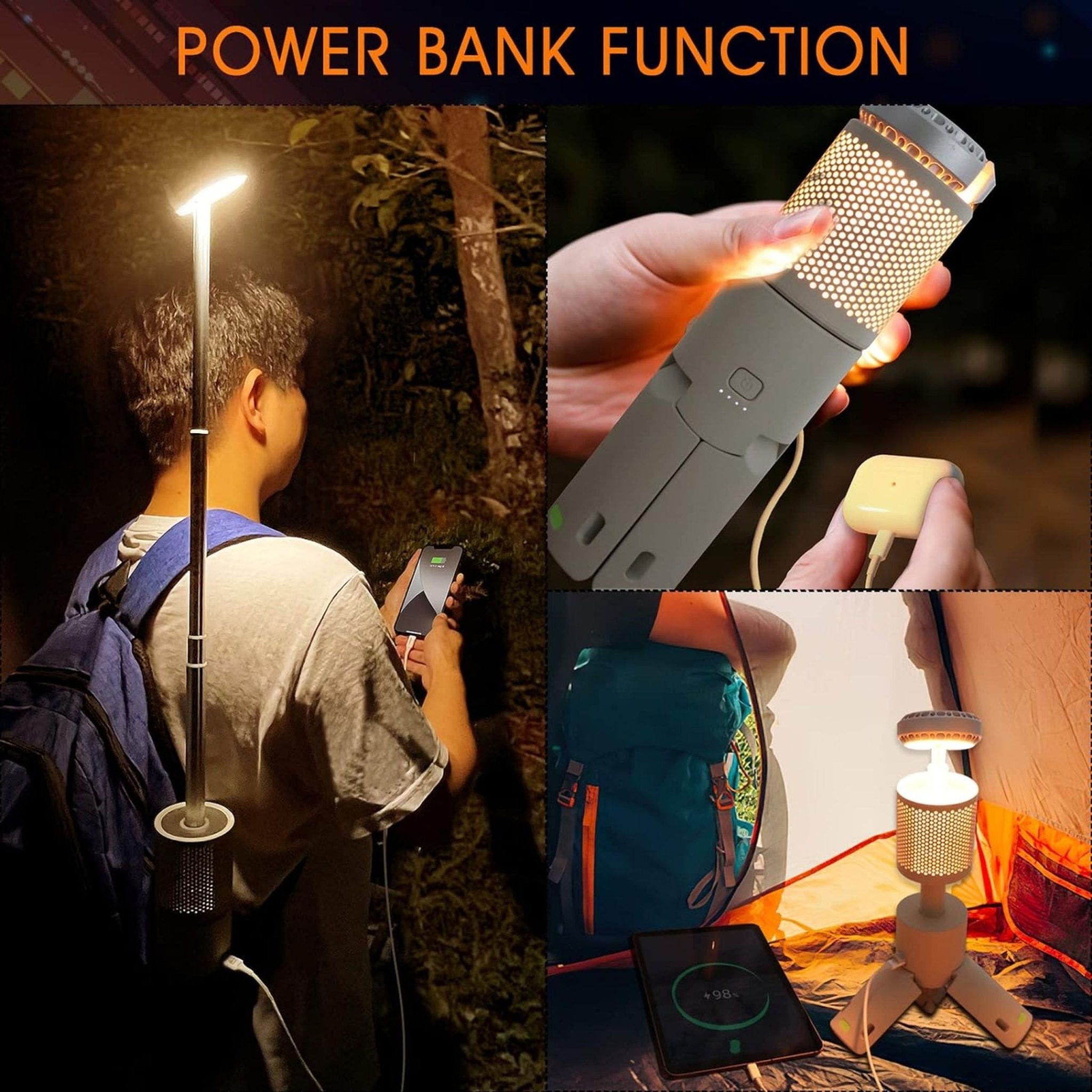 Portable Telescopic Camping Light 10000Mah