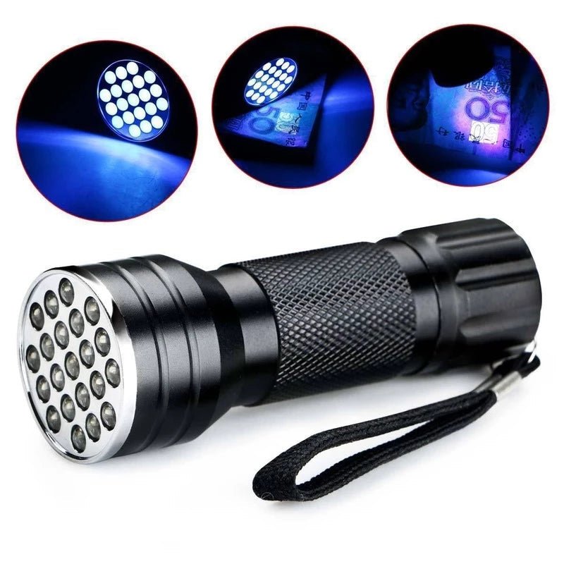 Powerful UV Flash Light With 21 LED Lamp C-L237