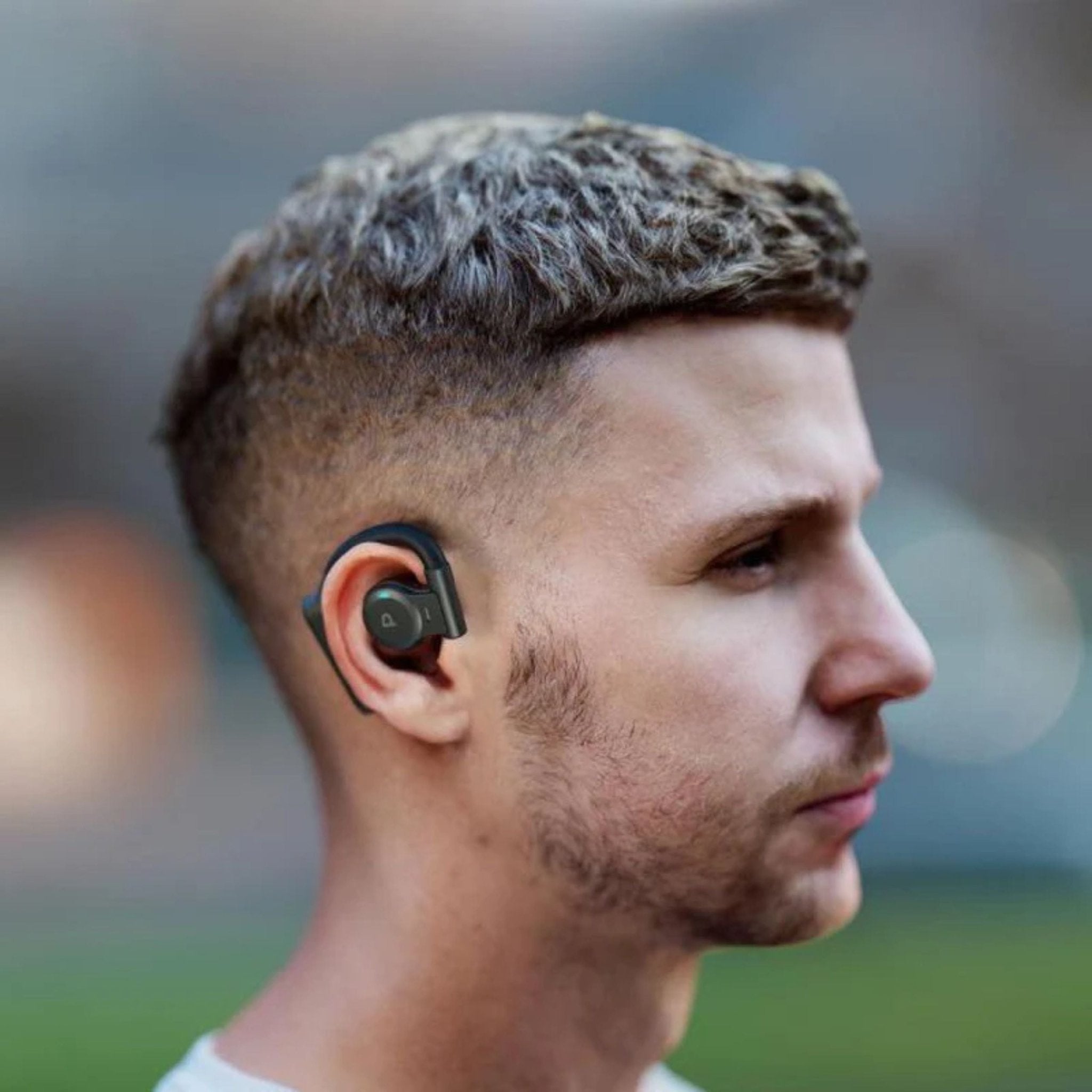 Powerology Air Conduction TWS Earbuds with Metal Charging Case - Grey