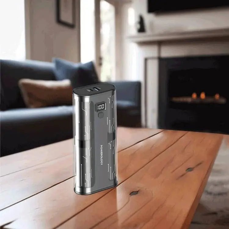 Powerology Crystalline Series Power Bank 20000mAh PD 65W - Black