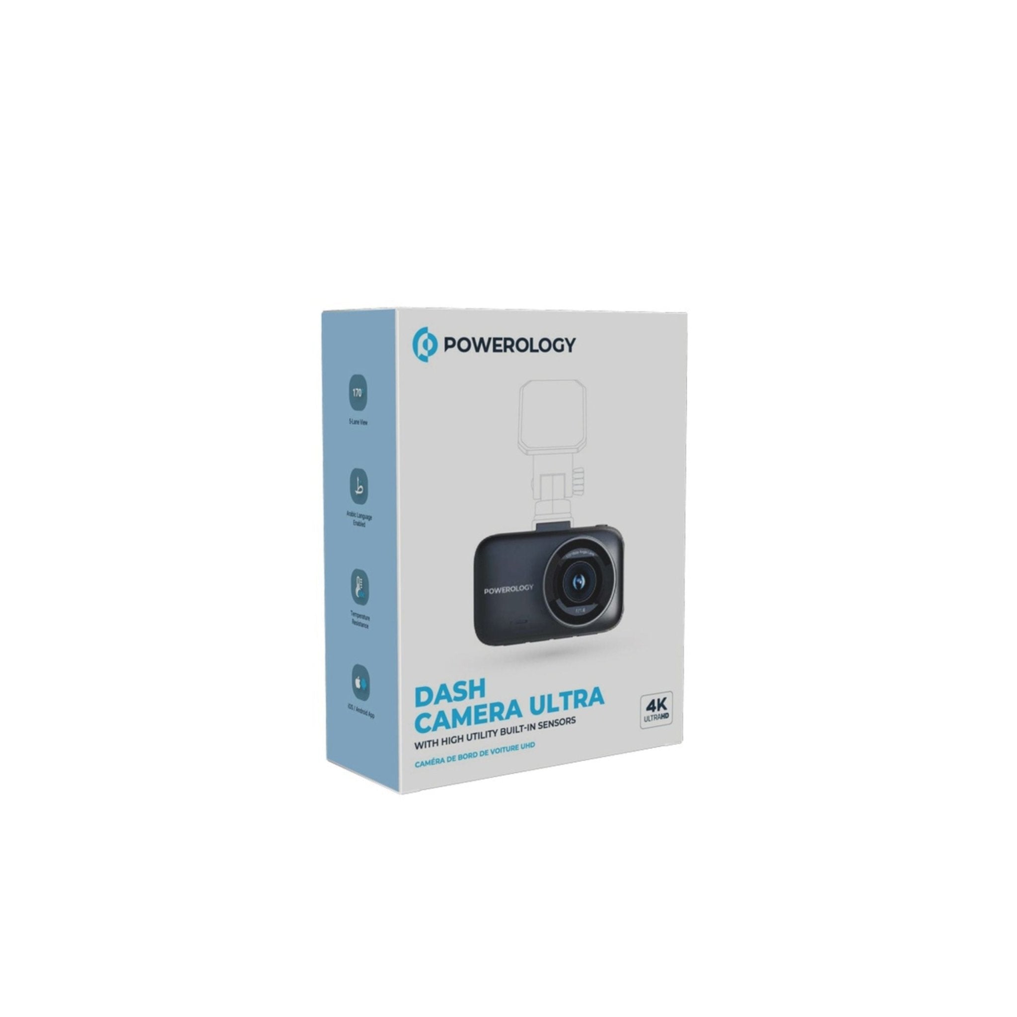 Powerology Dash Camera Ultra 4K - Black