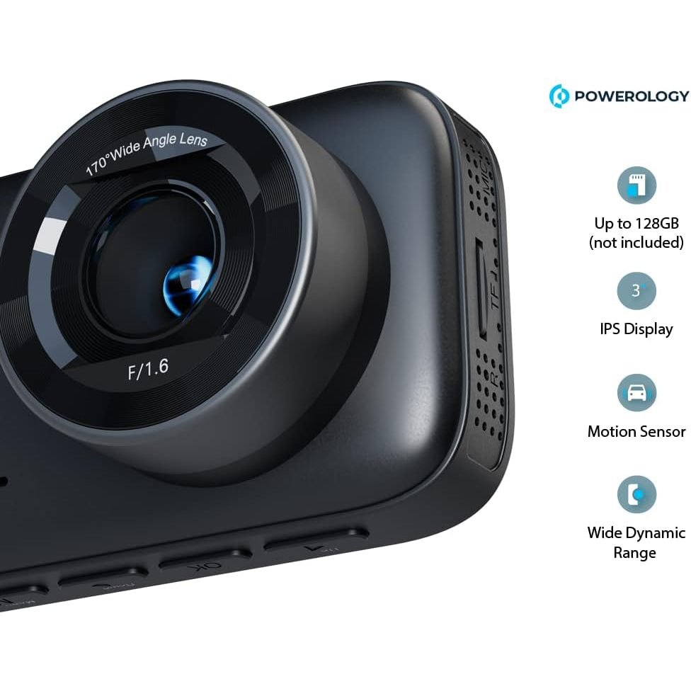 Powerology Dash Camera Ultra 4K - Black