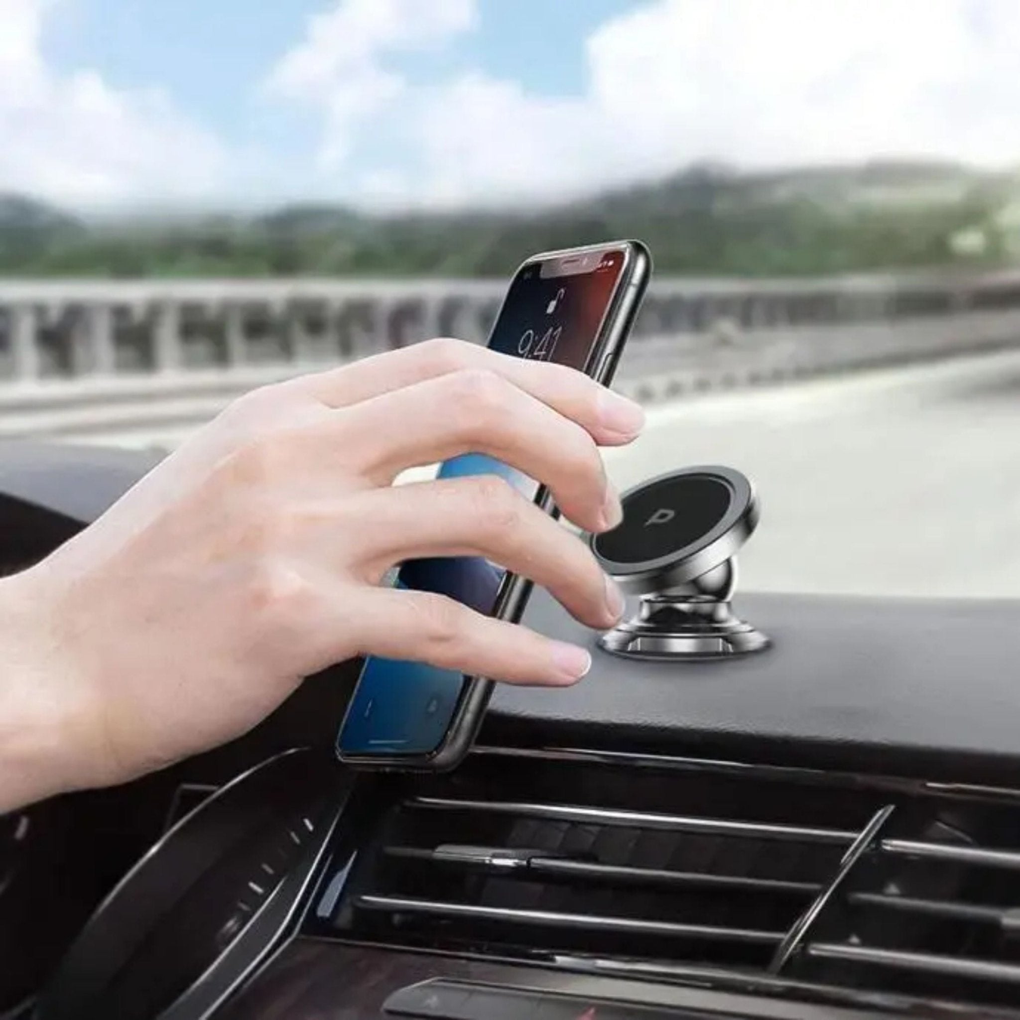 Powerology Heavy Duty Magnetic Car Mount 360 Rotatable - Purple