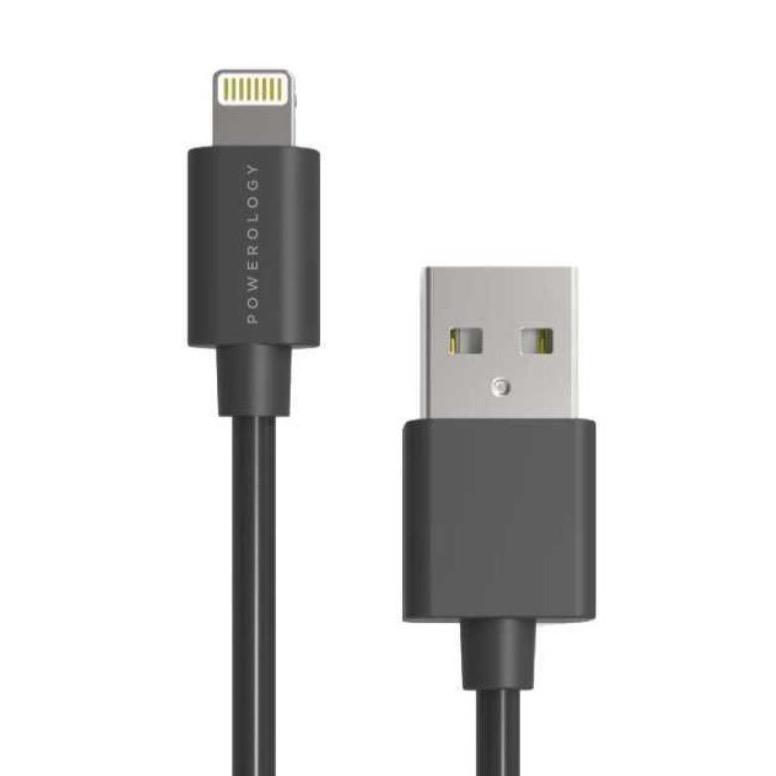 Powerology Pvc Lightning Cable 1.2M - Black