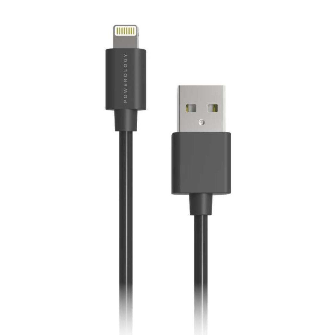 Powerology Pvc Lightning Cable 1.2M - Black,White,Red,Blue