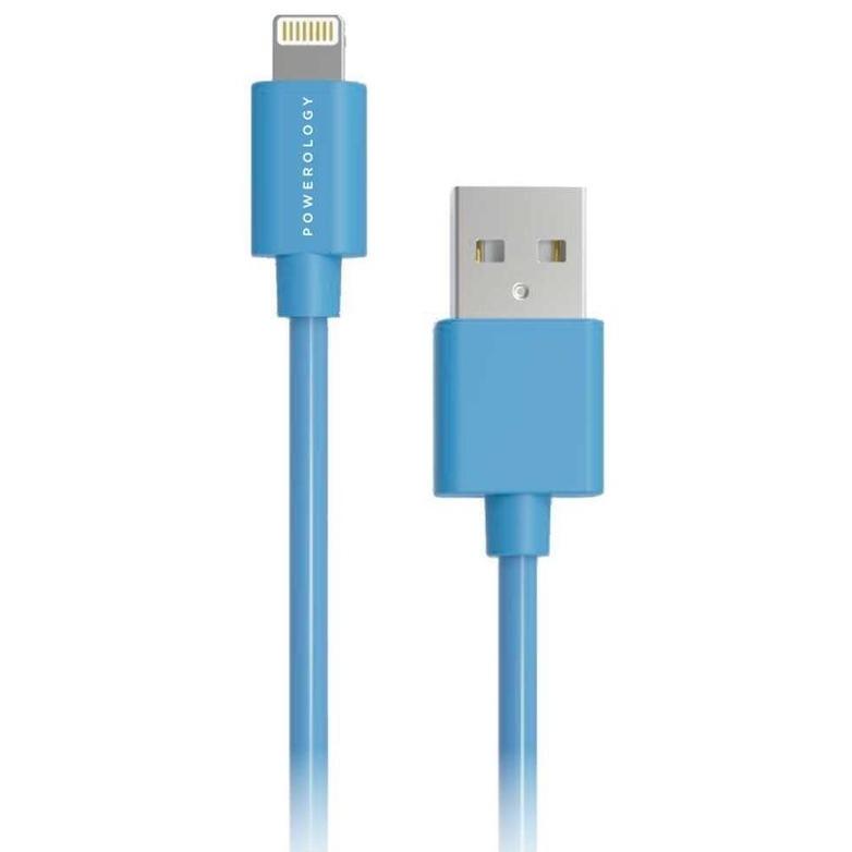 Powerology Pvc Lightning Cable 1.2M - Blue