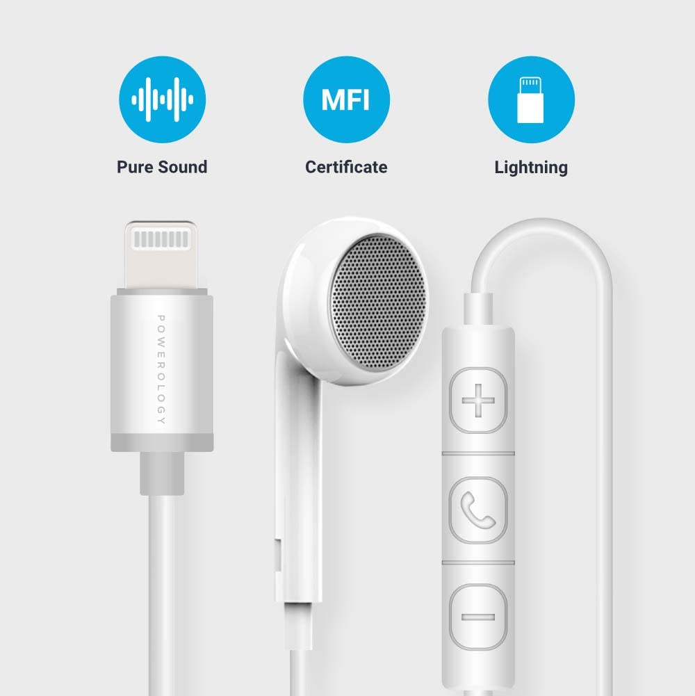 Powerology Single Mono Earphone - Lightning