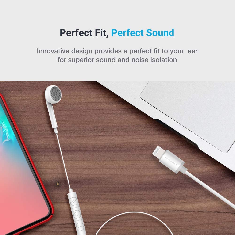 Powerology Single Mono Earphone - Lightning