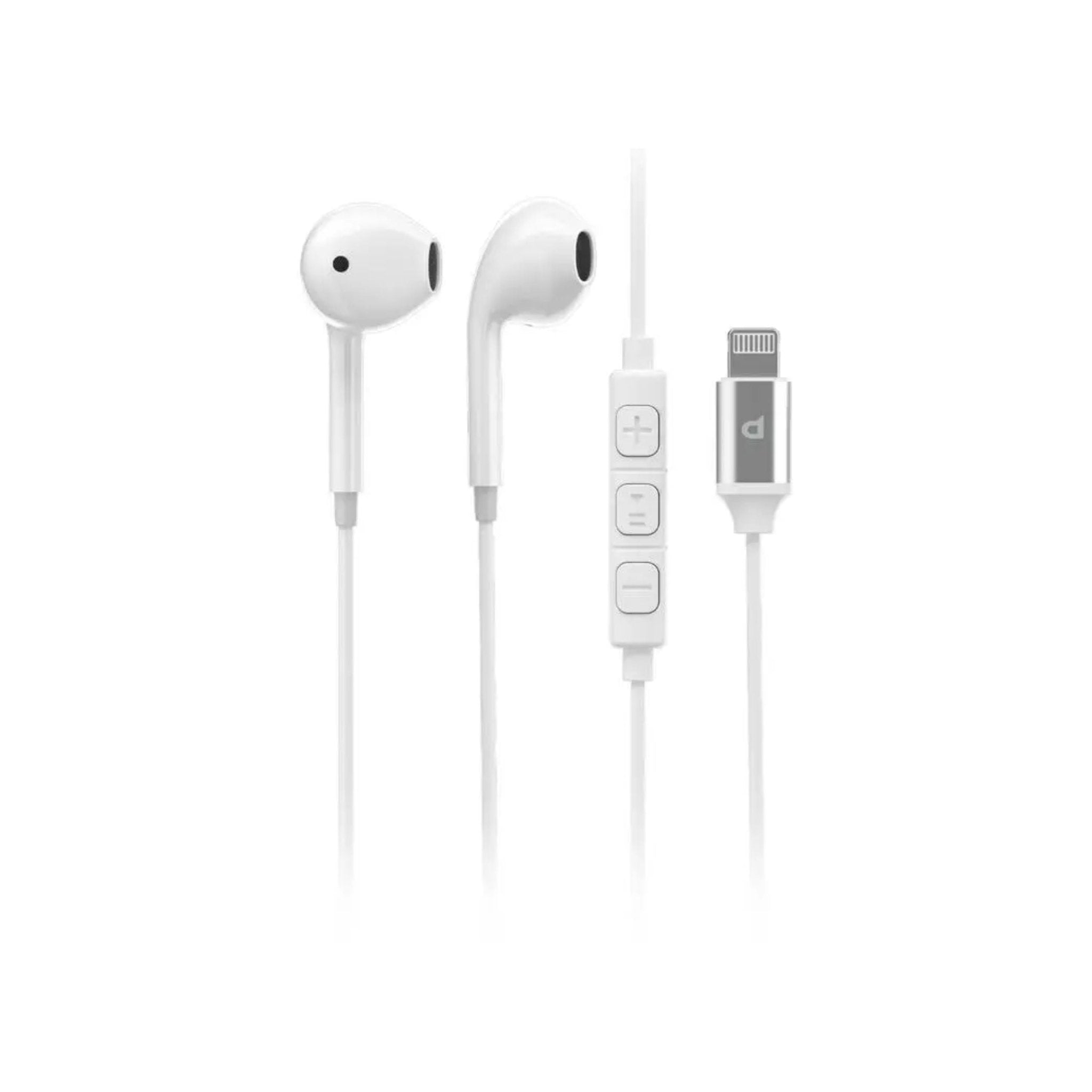 Powerology Stereo Earphone Lightning Connector 1.2m - White