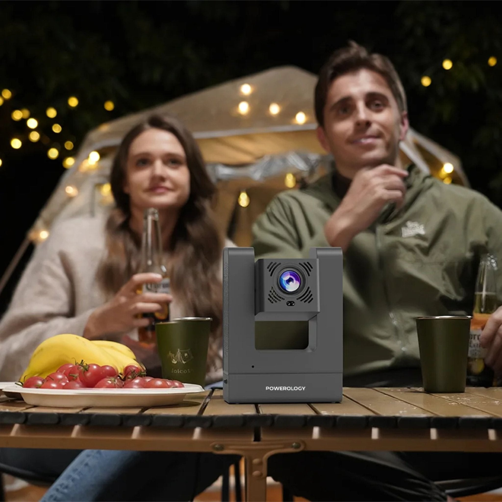 Powerology VisionArc Portable Smart Projector - Gray ( 1 Year Plan )