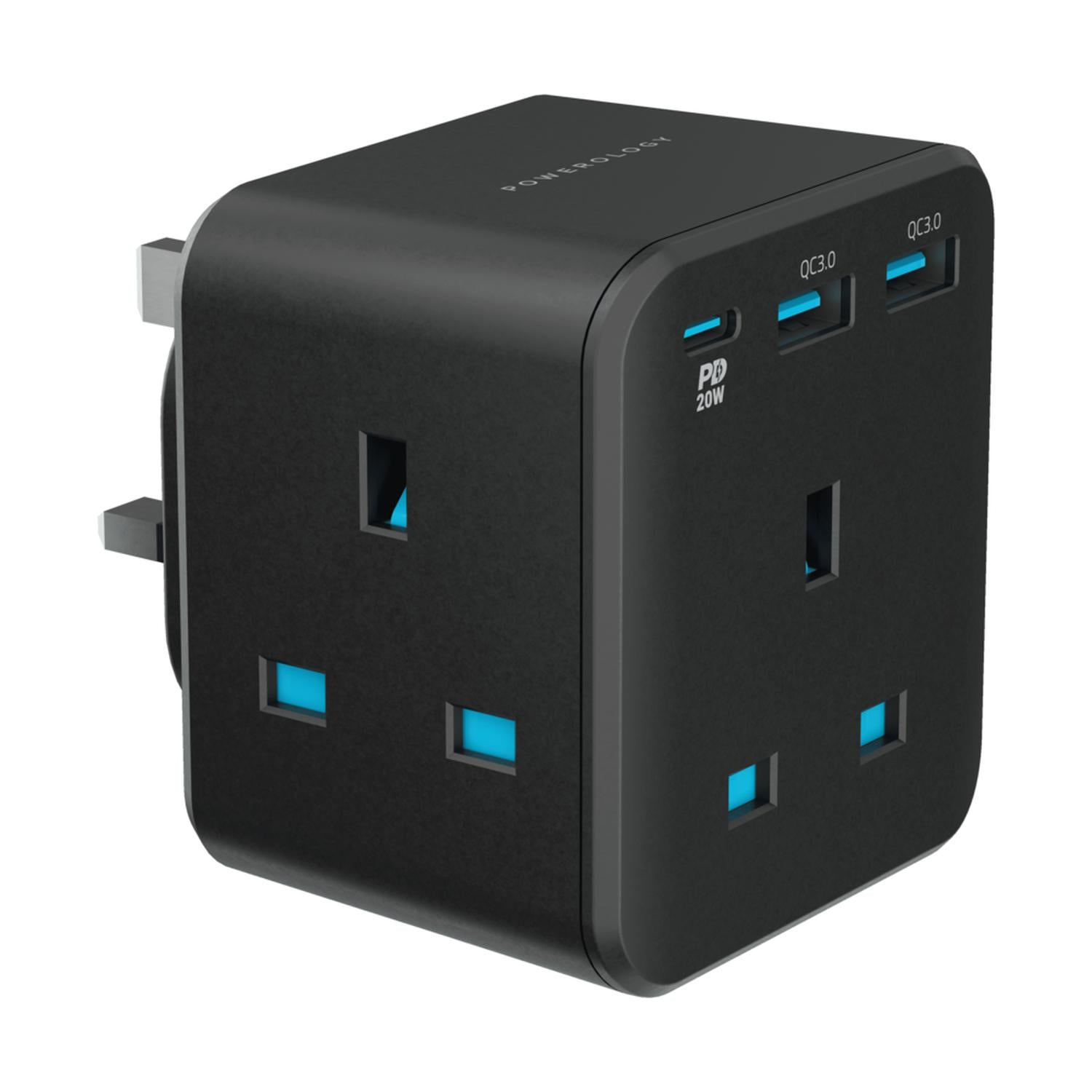 Powerology Wall Socket With Fast Charging USB PD 20w 3 - Outlet