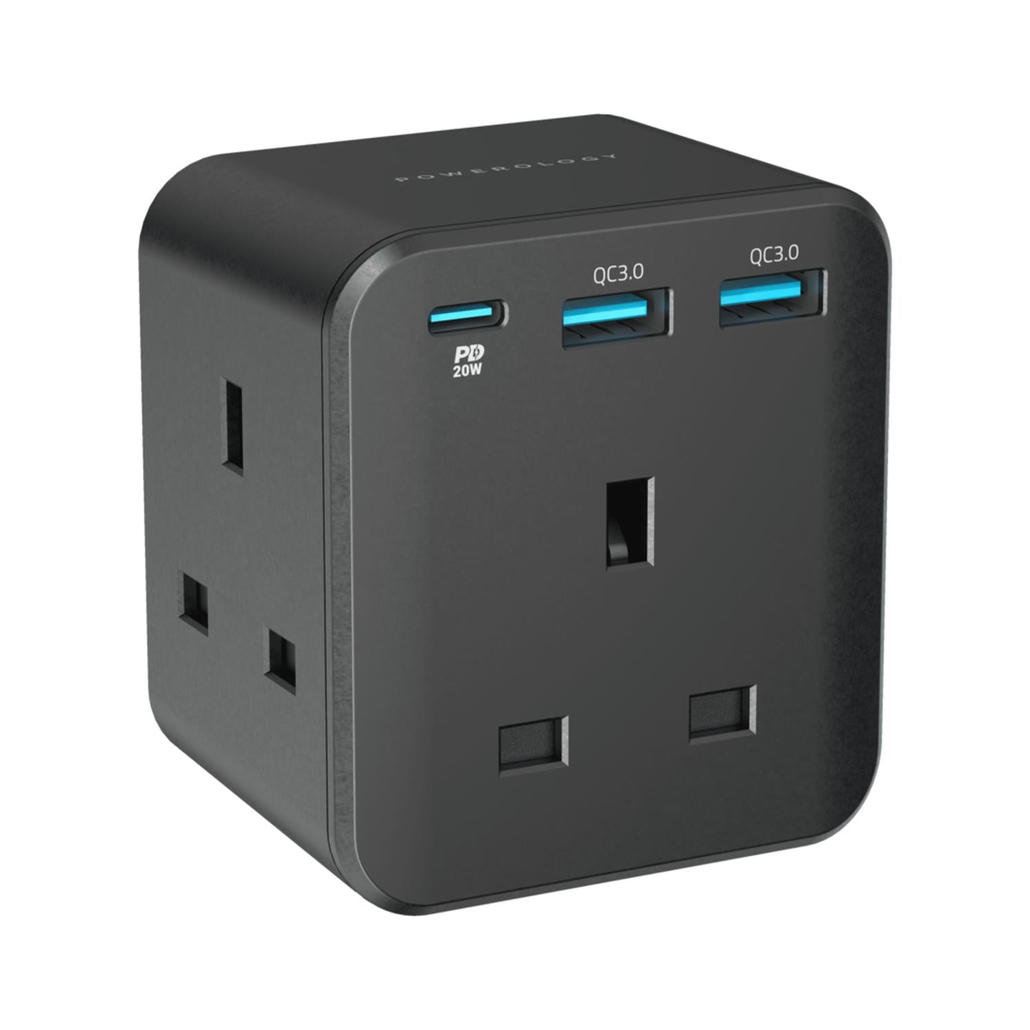 Powerology Wall Socket With Fast Charging USB PD 20w 3 - Outlet
