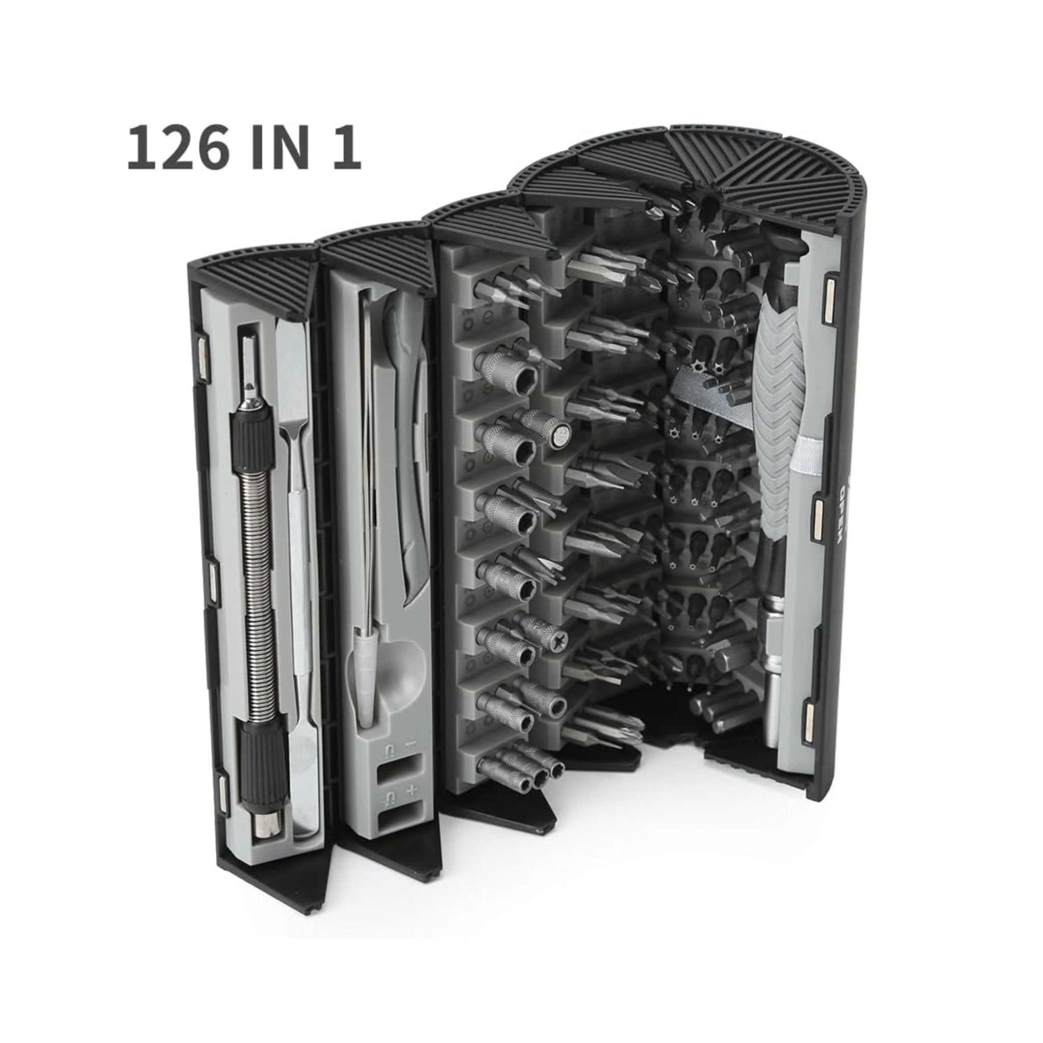 Precision Cylindrical Screwdriver Set 126 Piece - Black