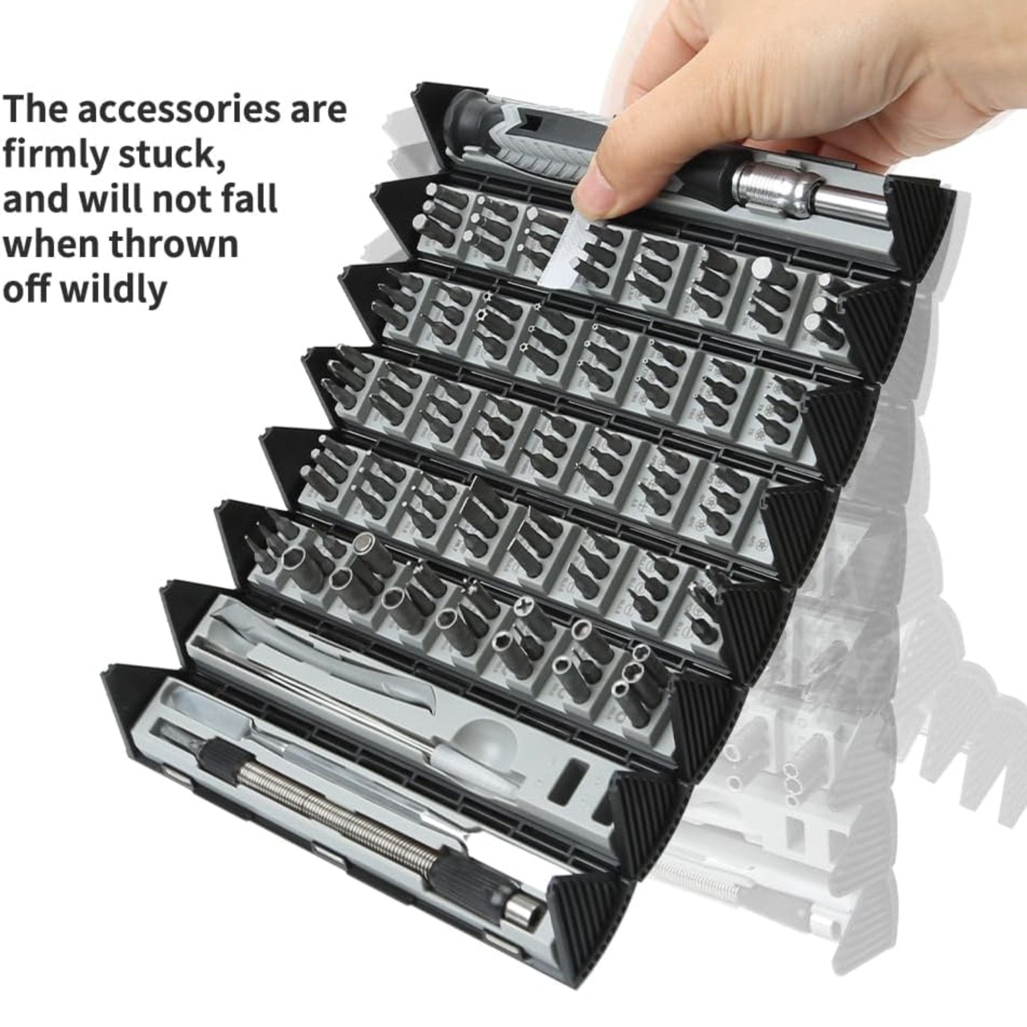 Precision Cylindrical Screwdriver Set 126 Piece - Black