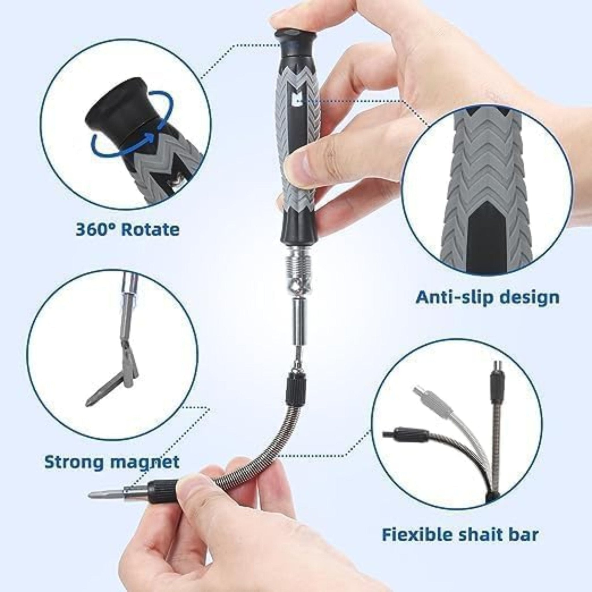 Precision Cylindrical Screwdriver Set 126 Piece - Black