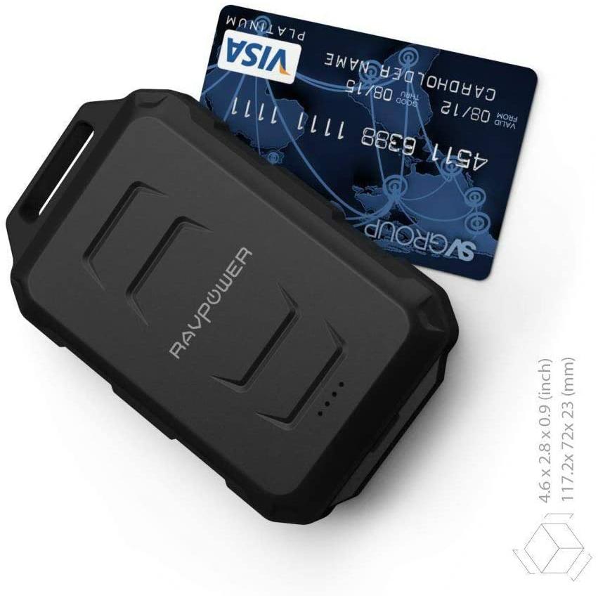 RAVPower 10050mAh Waterproof and Shockproof Power Bank - Black