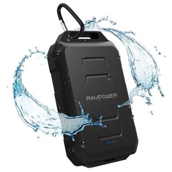RAVPower 10050mAh Waterproof and Shockproof Power Bank - Black