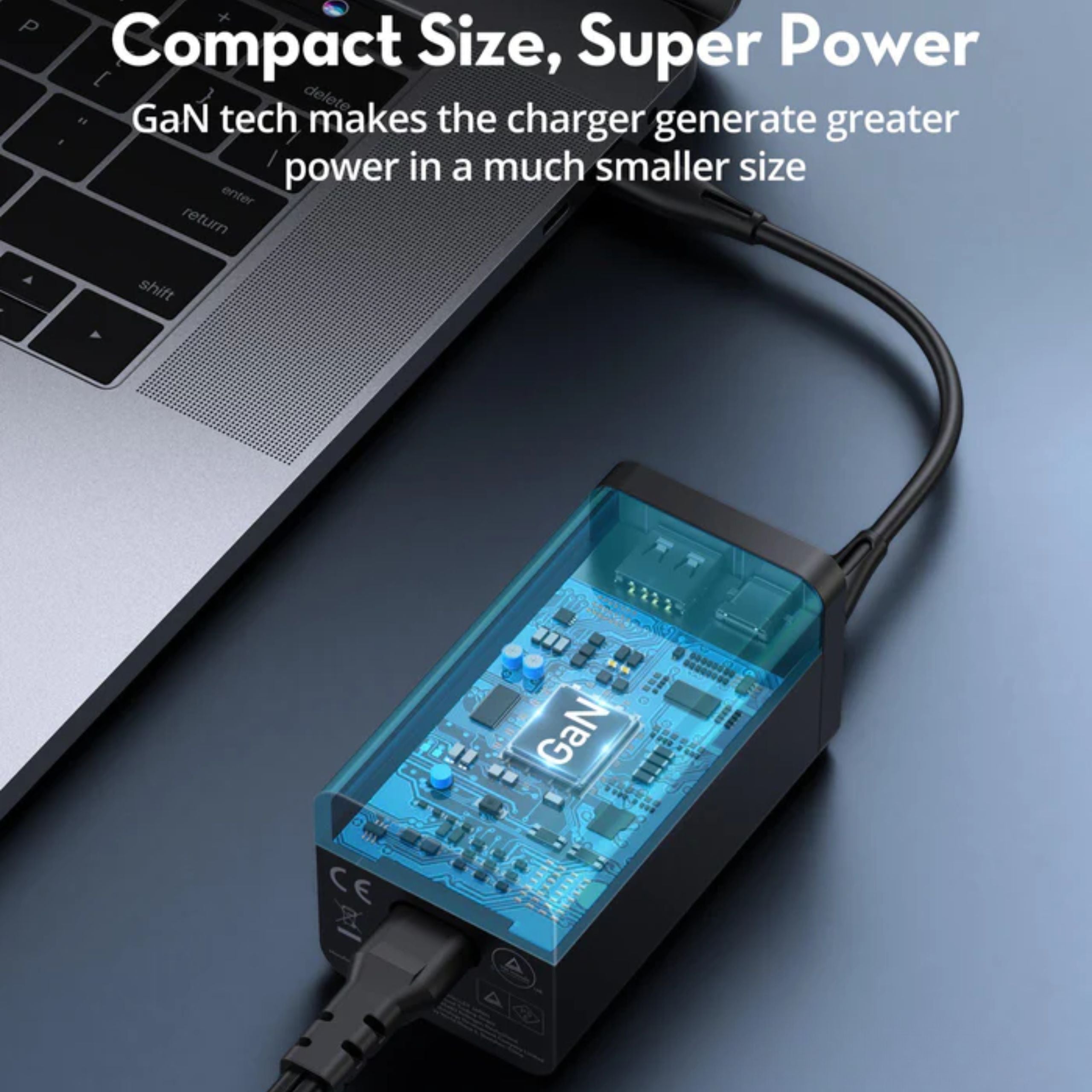RAVPower 120W 4-Port Desktop Charger With 100W USB C to USB C Cable - Black