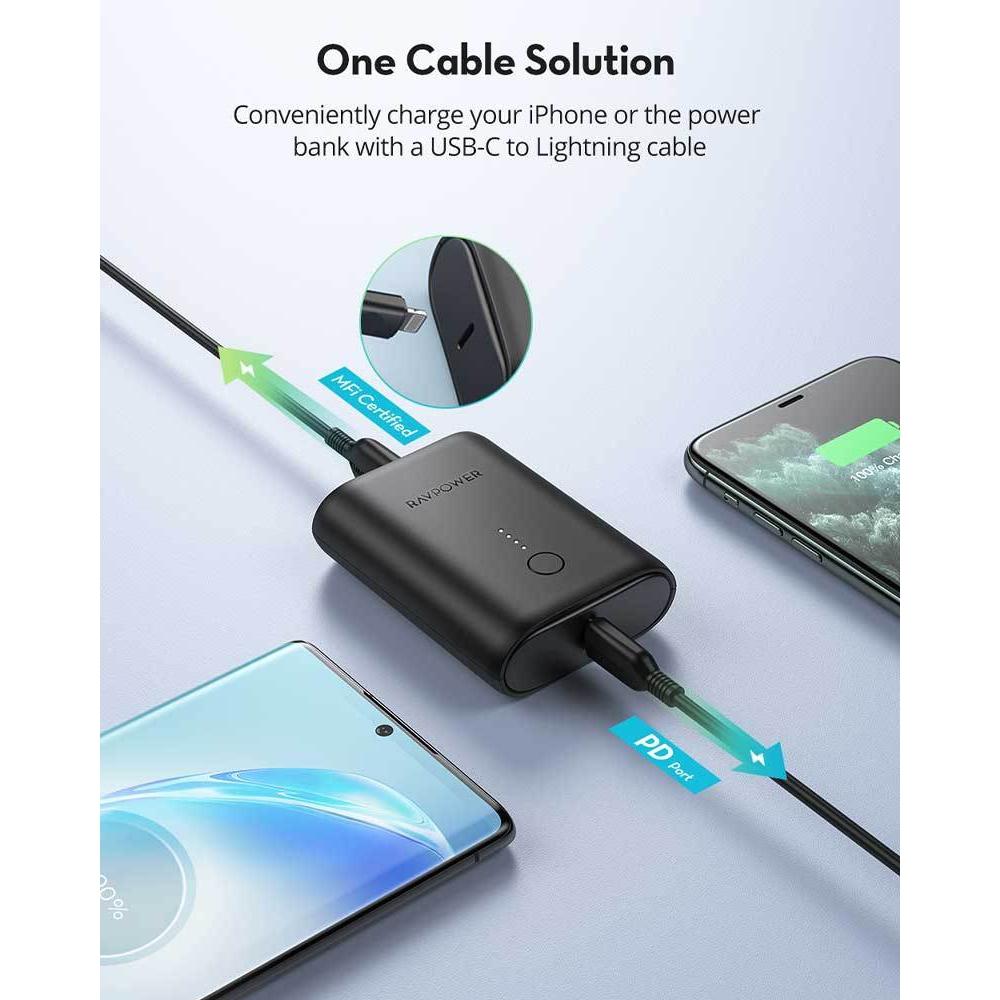 RAVPower 2-Port PD Pioneer MFI Power Bank 10000mAh 18W - Blak