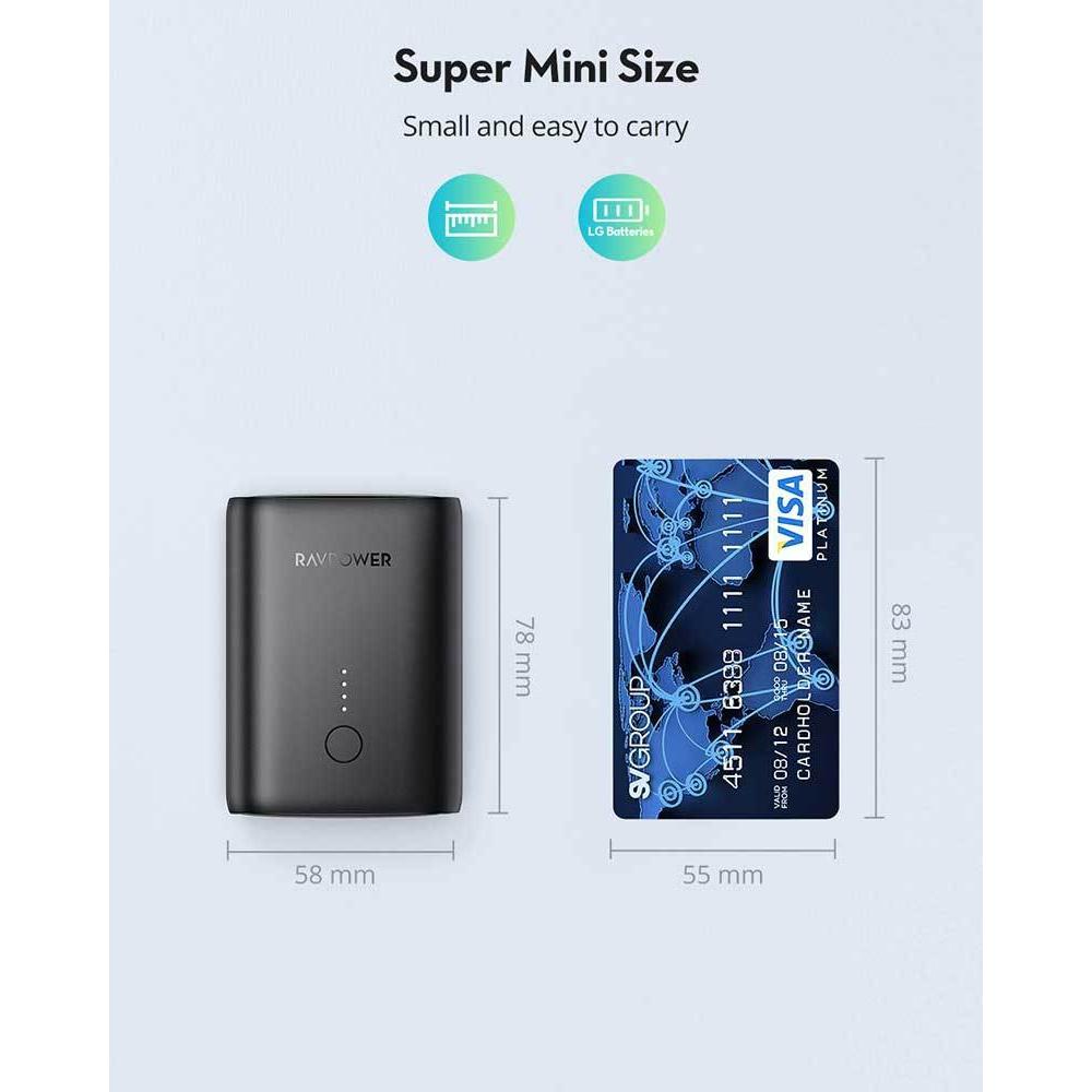 RAVPower 2-Port PD Pioneer MFI Power Bank 10000mAh 18W - Blak