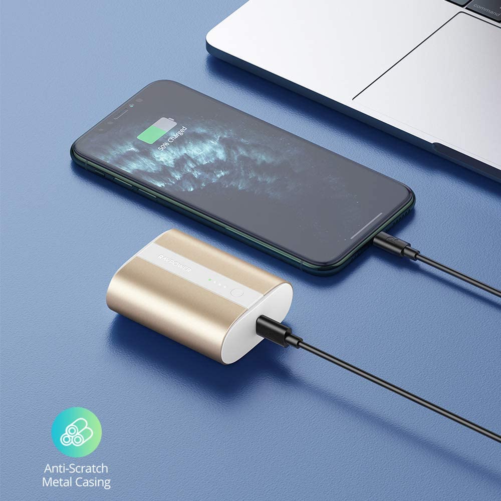 RAVPower 2-Port PD Pioneer Mini Power Bank 10000mAh 18W - Metallic Gold