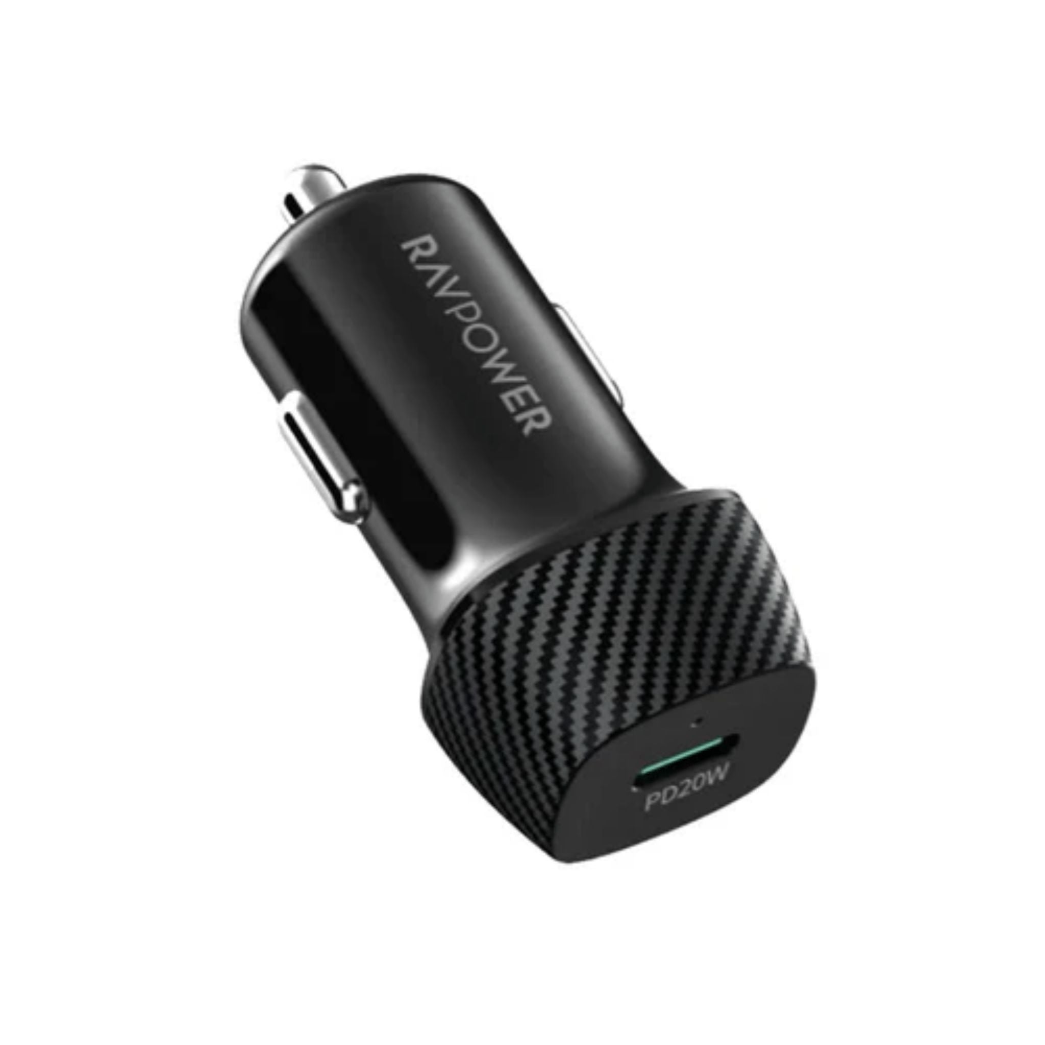 RAVPower 20000mAh Battery Pack + Travel Plug + Car Charger + Type-C to Lightning Cable + Type-C to Type-C Cable + Handbag - Black
