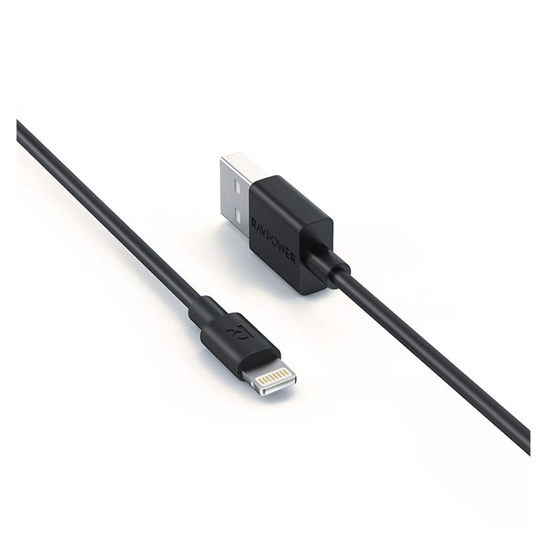 RAVPower 3-Pack USB Cable with Lightning Connector ( 0.6m / 1m / 2m ) - Black